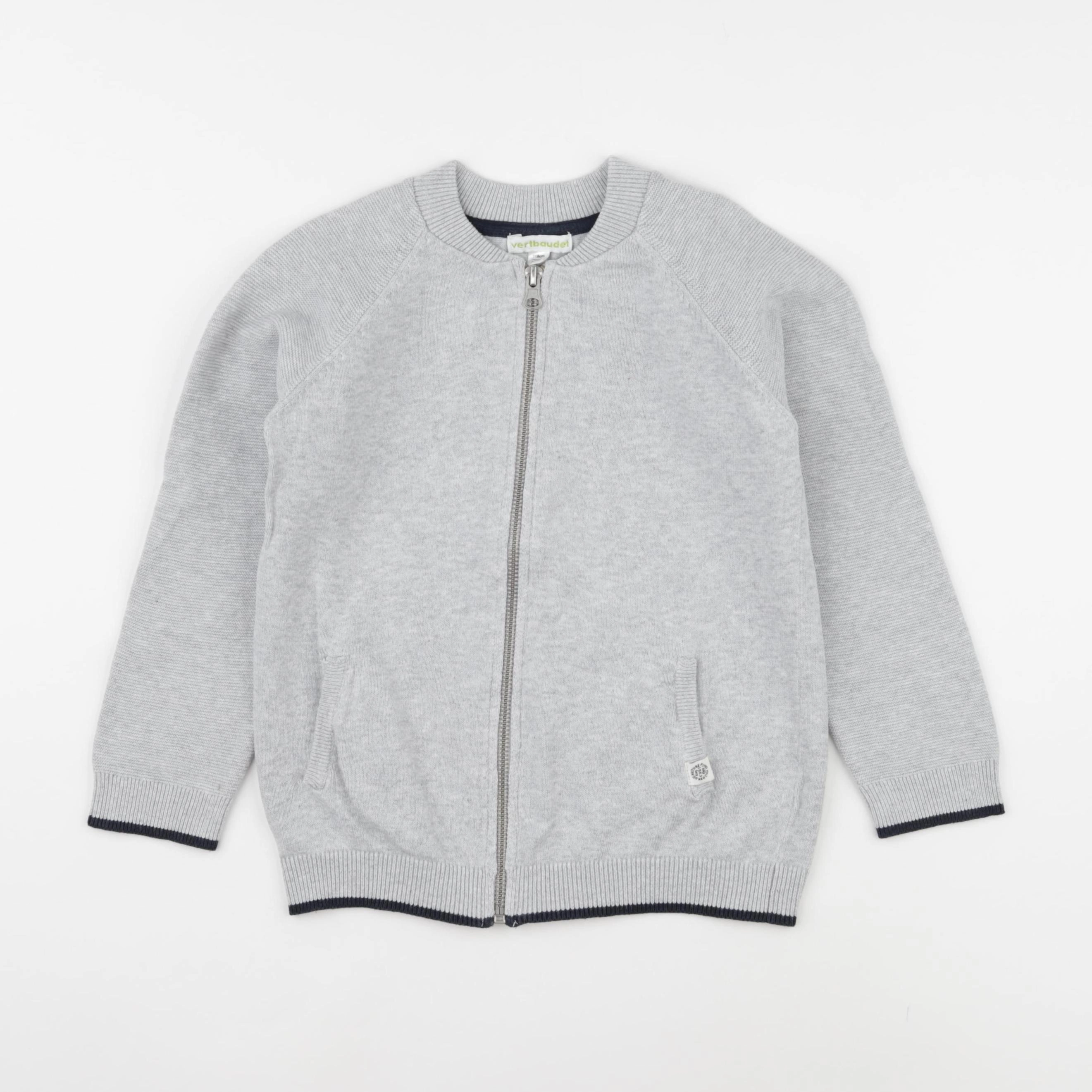 Vertbaudet - gilet gris - 6 ans