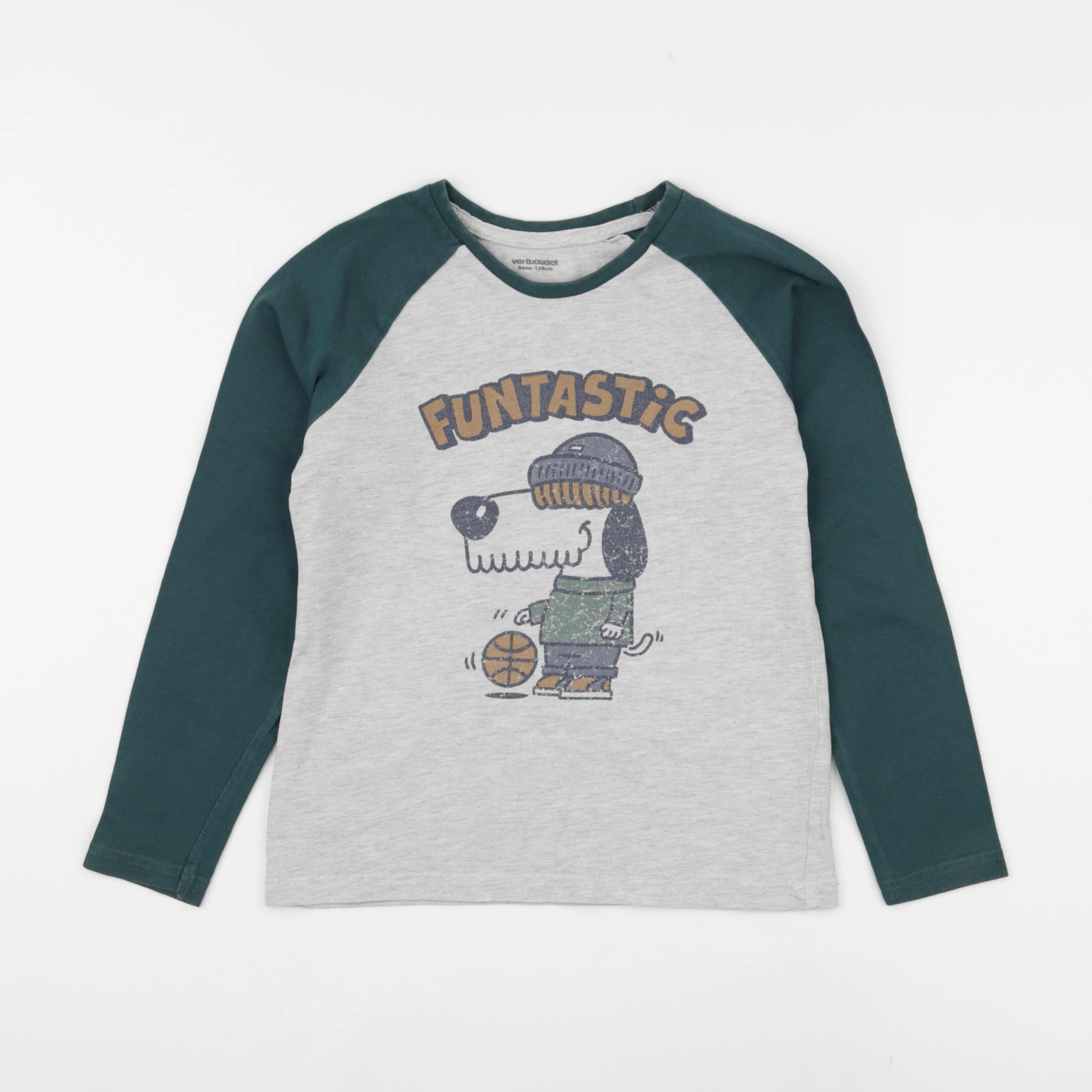 Vertbaudet - tee-shirt vert - 8 ans