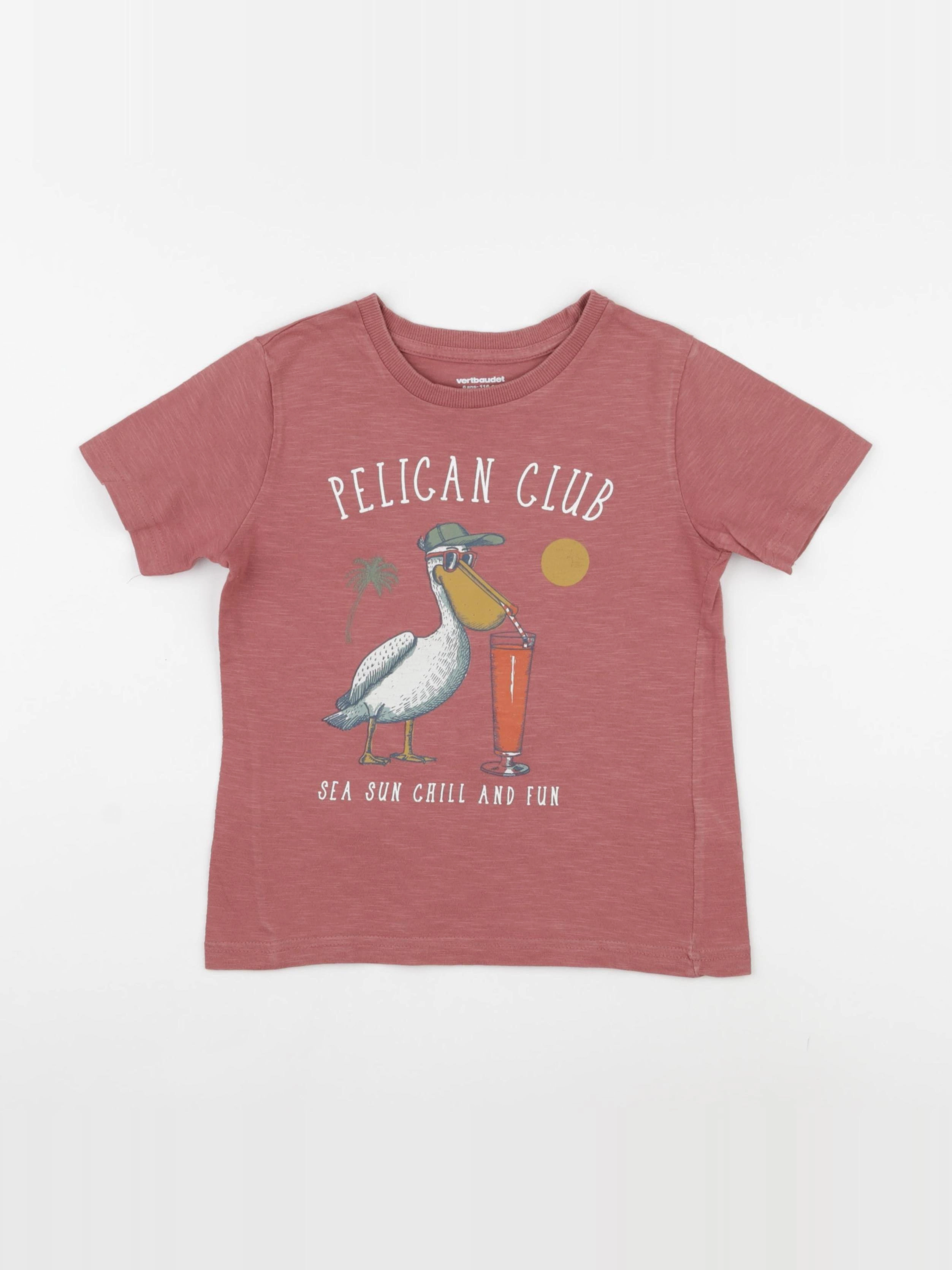 Vertbaudet - tee-shirt rose - 6 ans