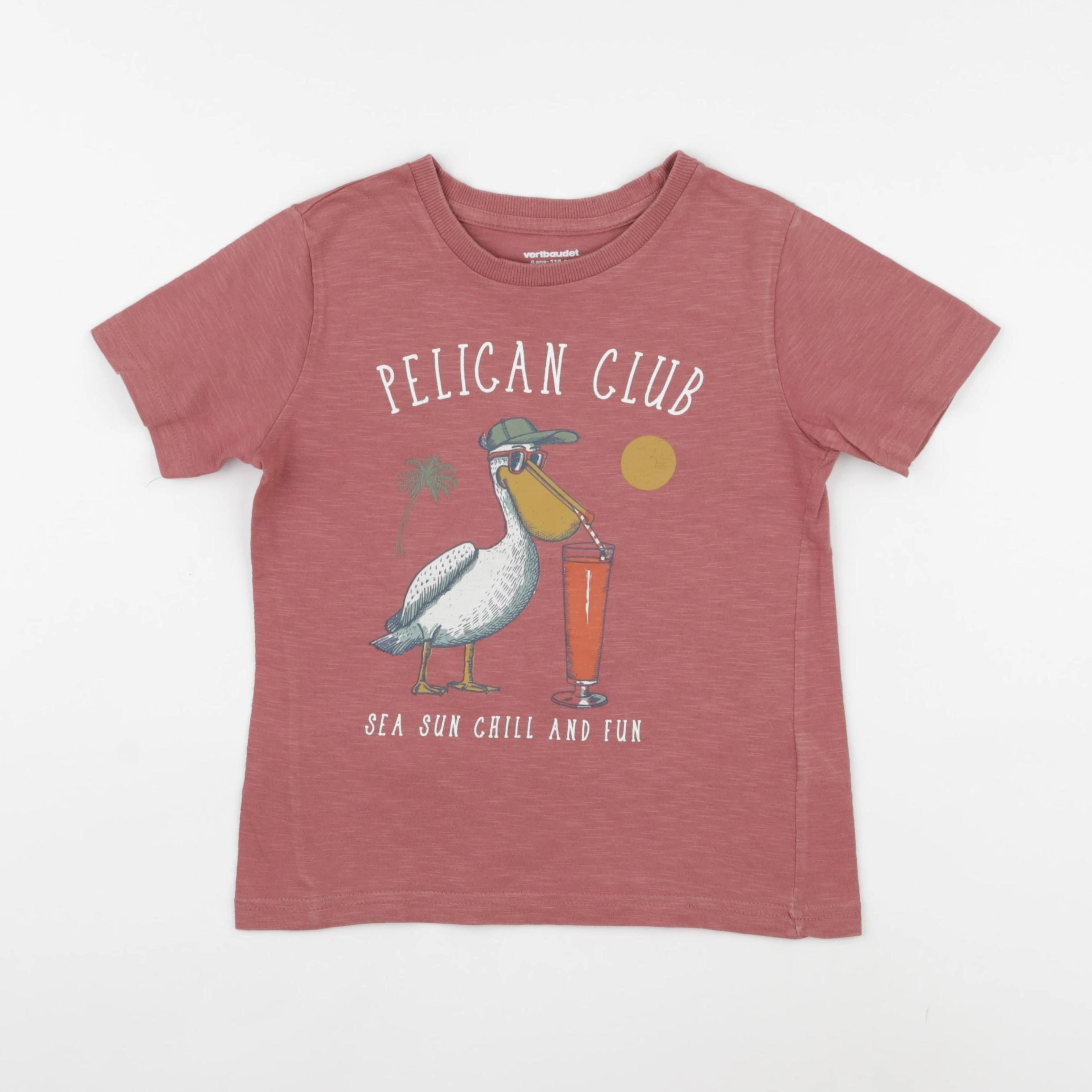 Vertbaudet - tee-shirt rose - 6 ans