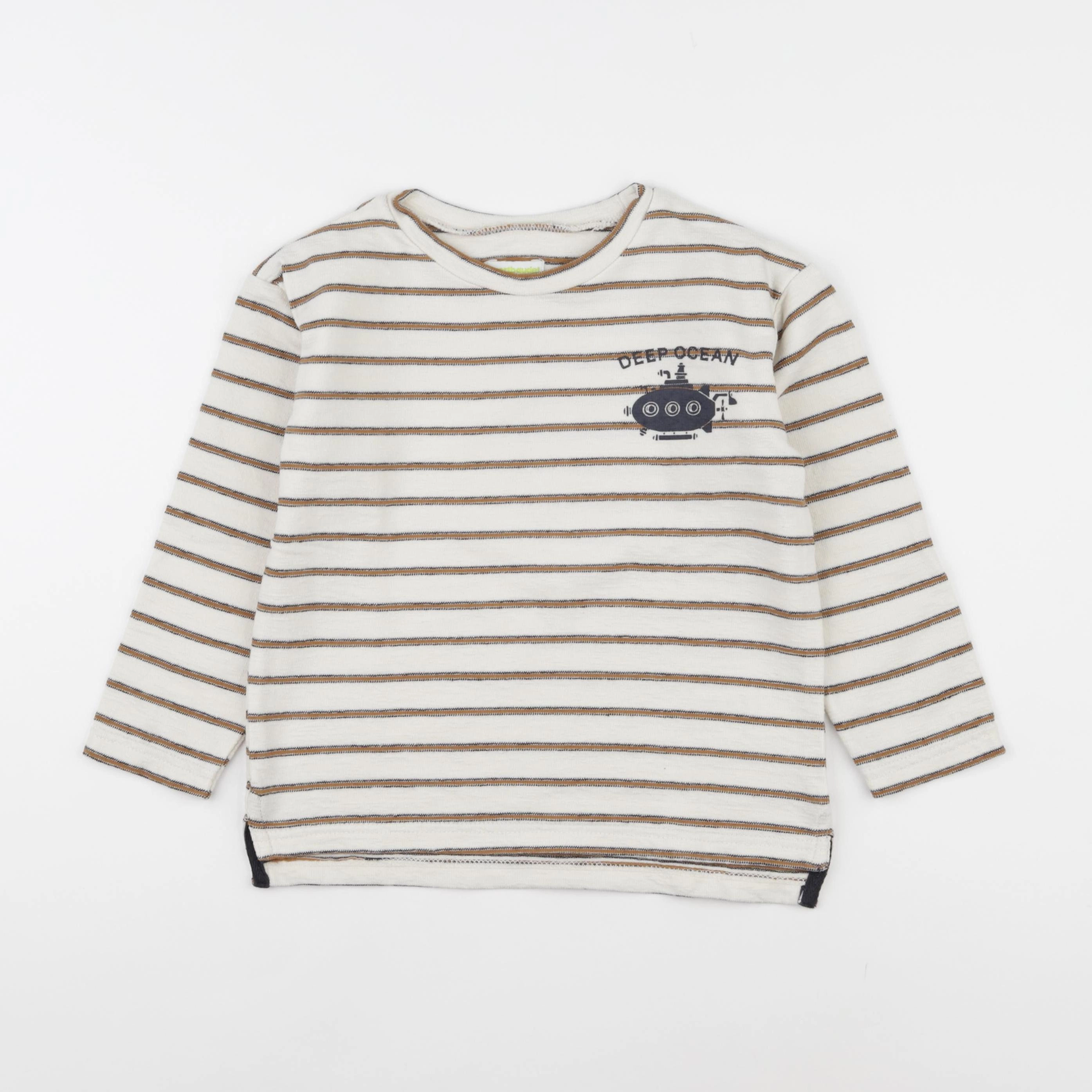 Vertbaudet - sweat beige - 6 ans