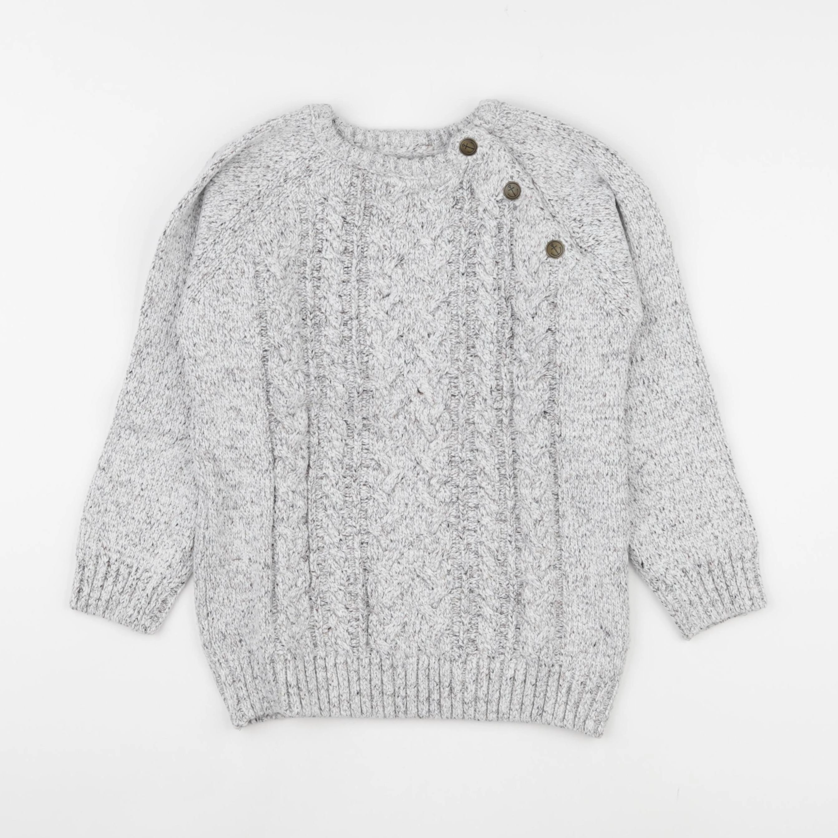 Vertbaudet - pull gris - 8 ans