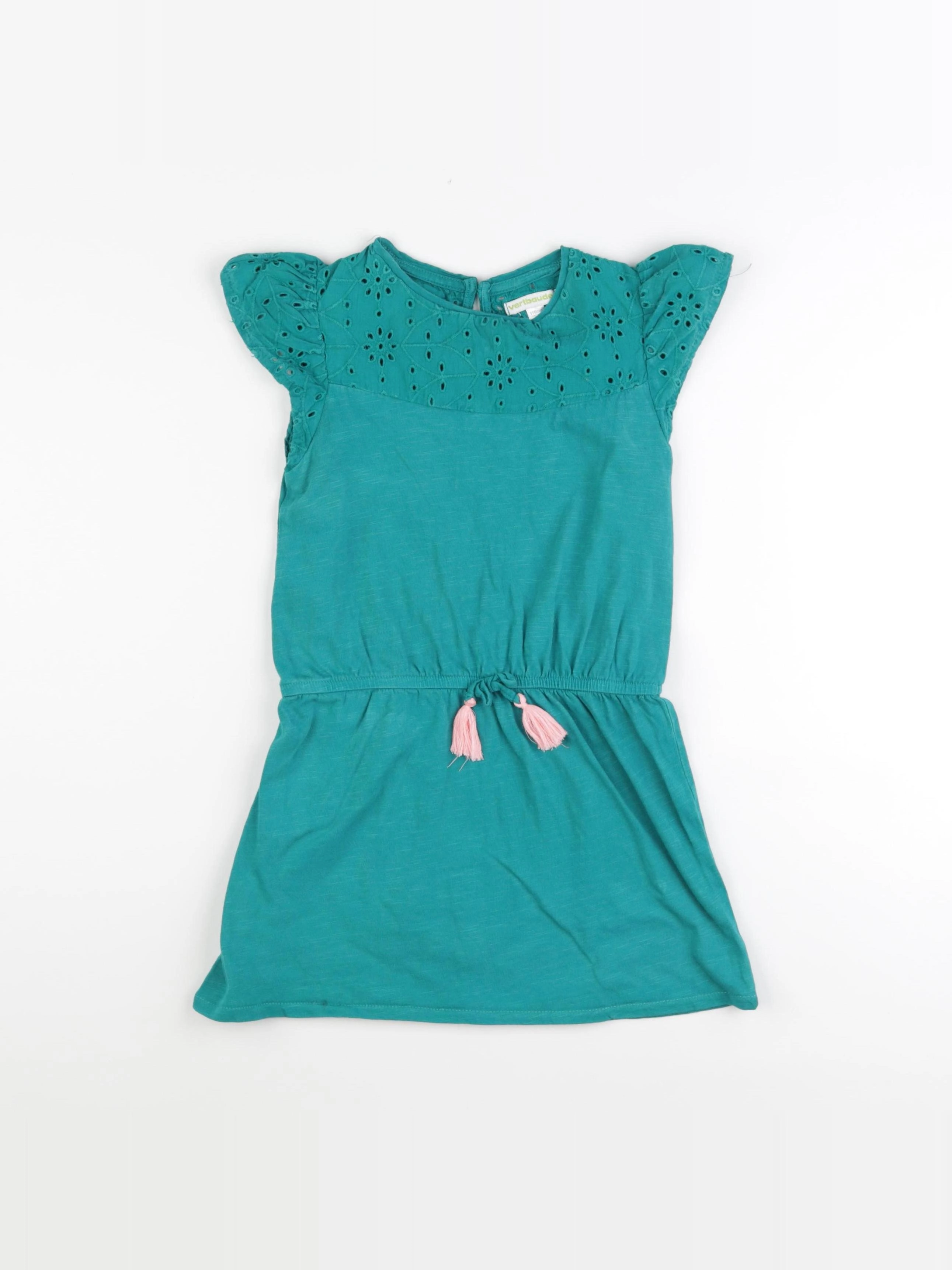 Vertbaudet - robe vert - 6 ans