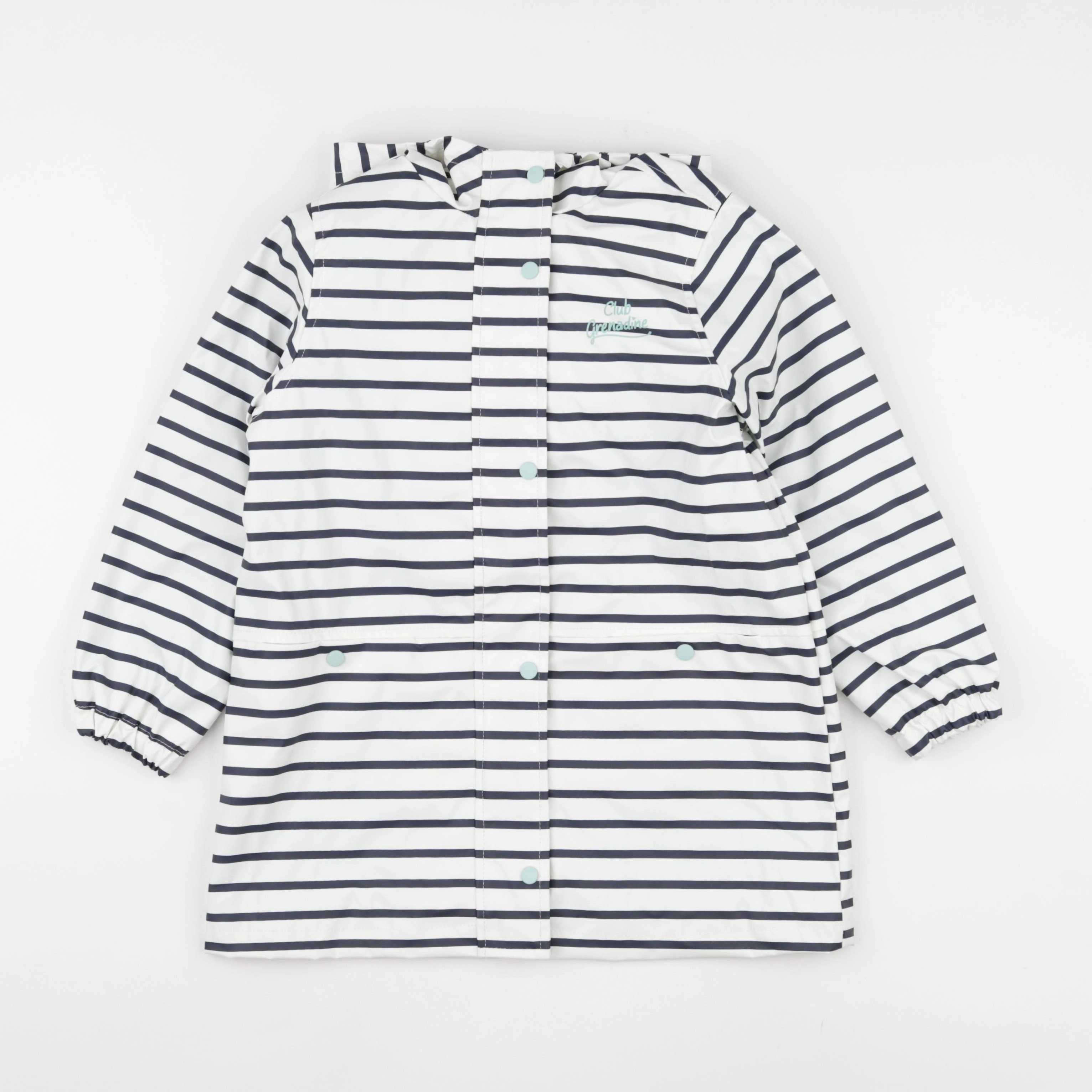 Vertbaudet - imperméable blanc, vert - 7 ans