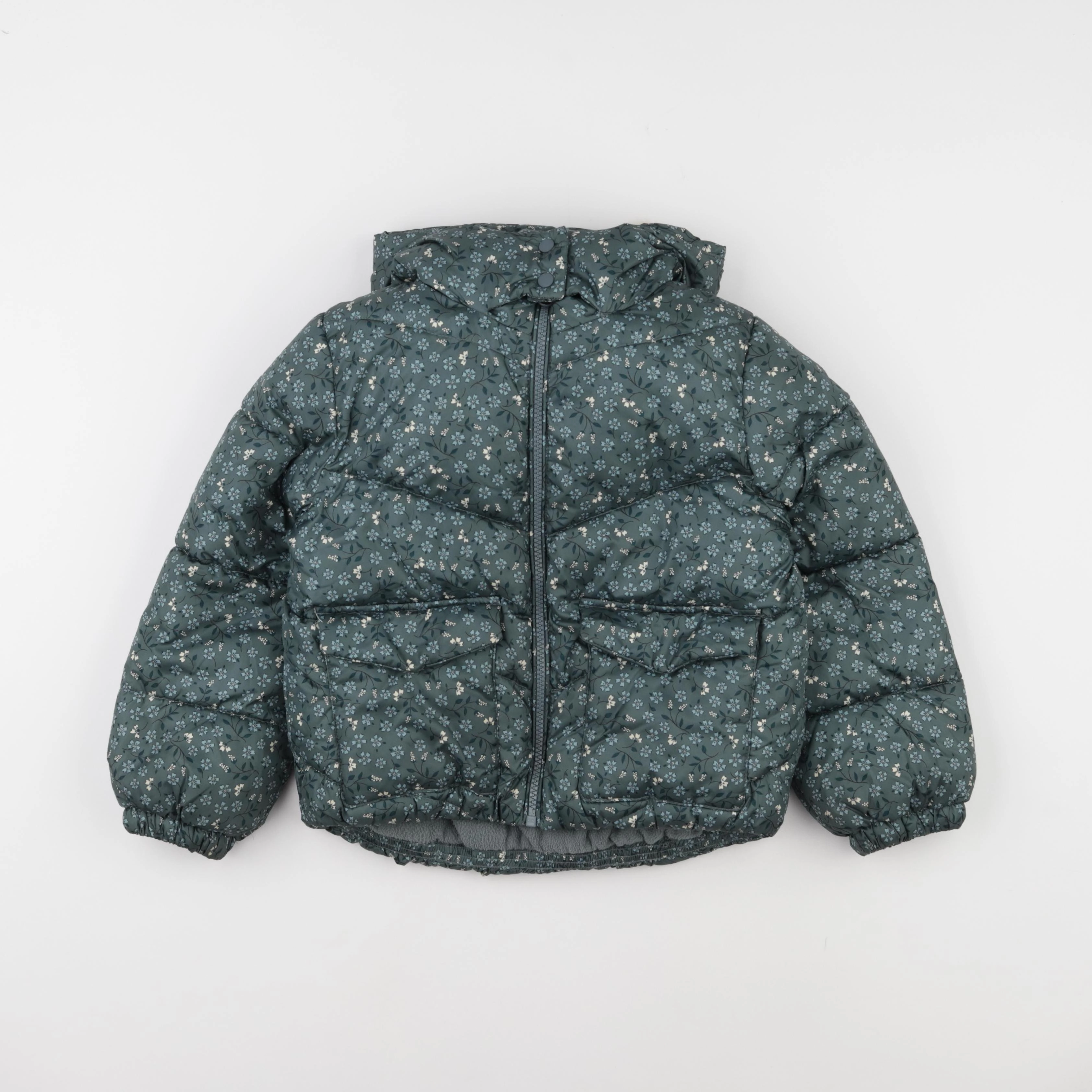 Vertbaudet - doudoune vert - 7 ans