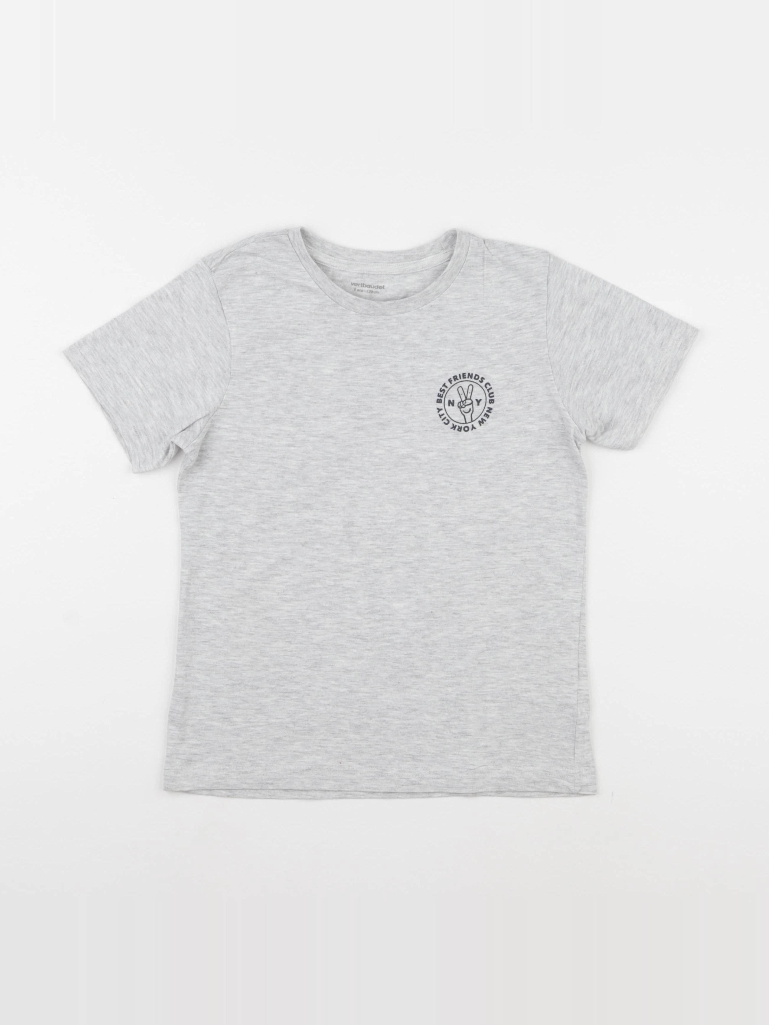 Vertbaudet - tee-shirt gris - 8 ans