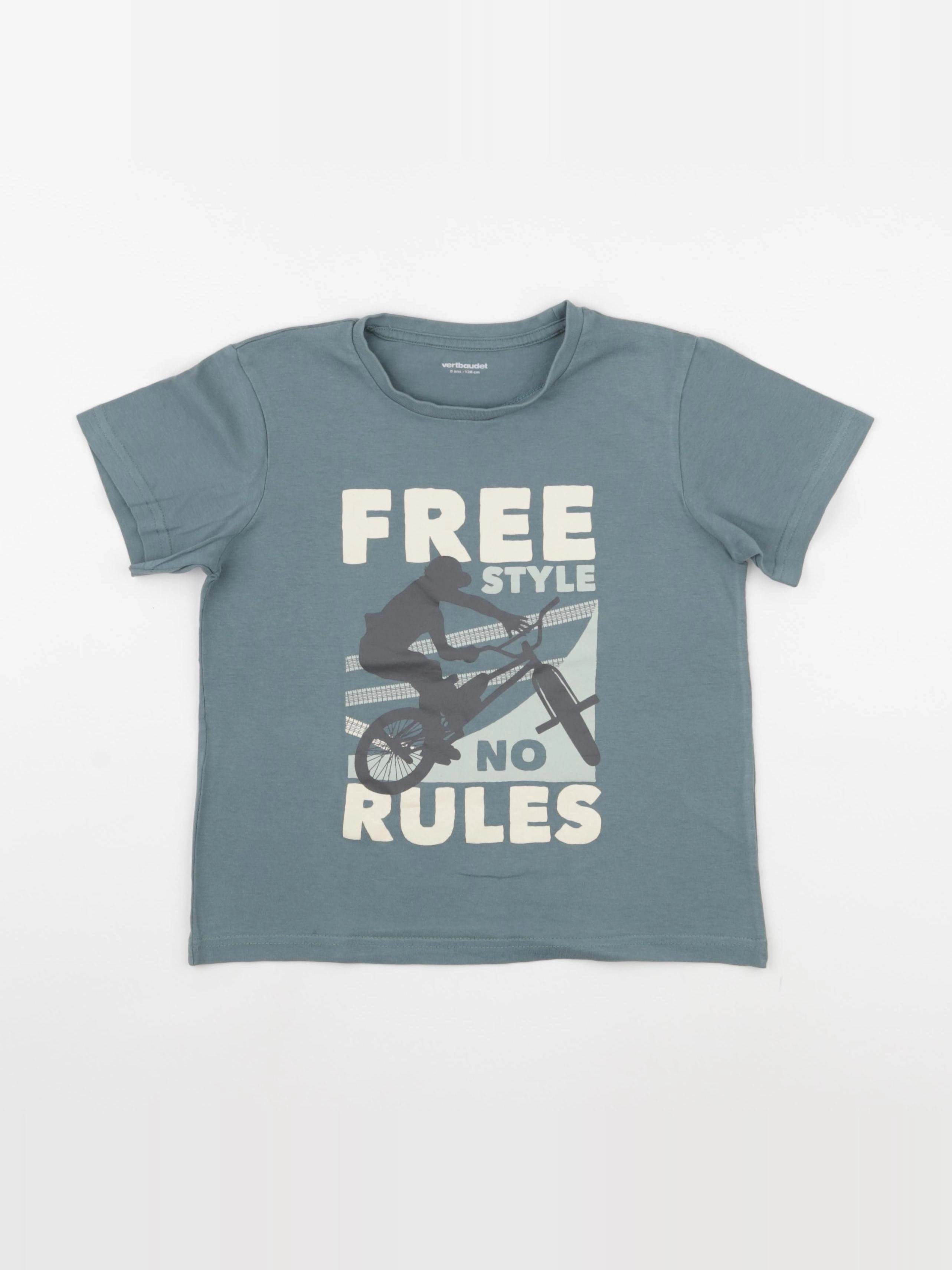Vertbaudet - tee-shirt vert - 8 ans