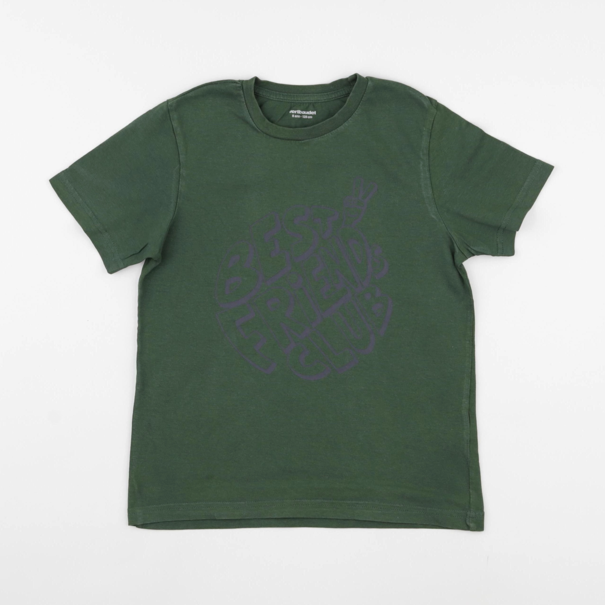 Vertbaudet - tee-shirt vert - 8 ans