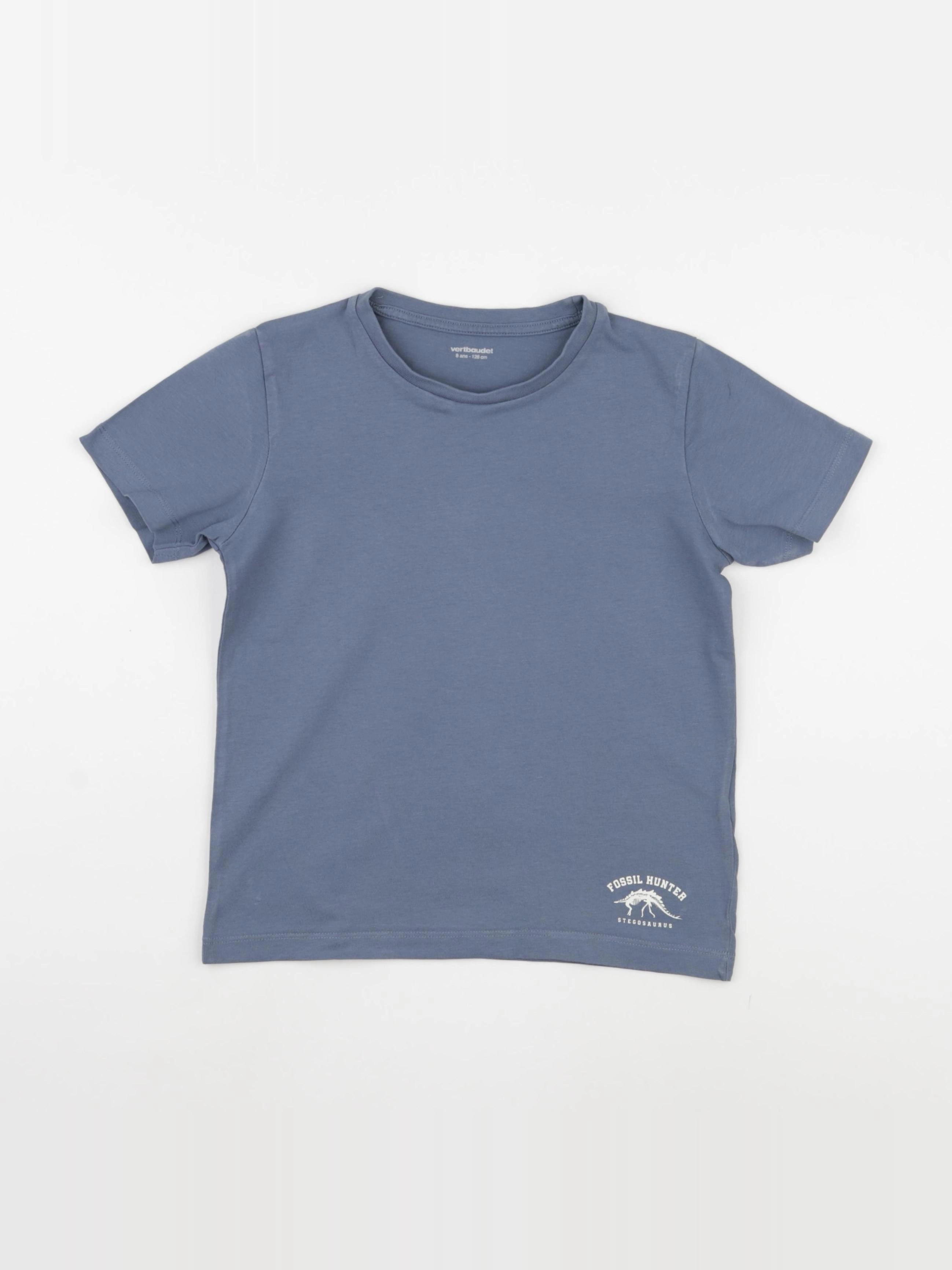 Vertbaudet - tee-shirt bleu - 8 ans