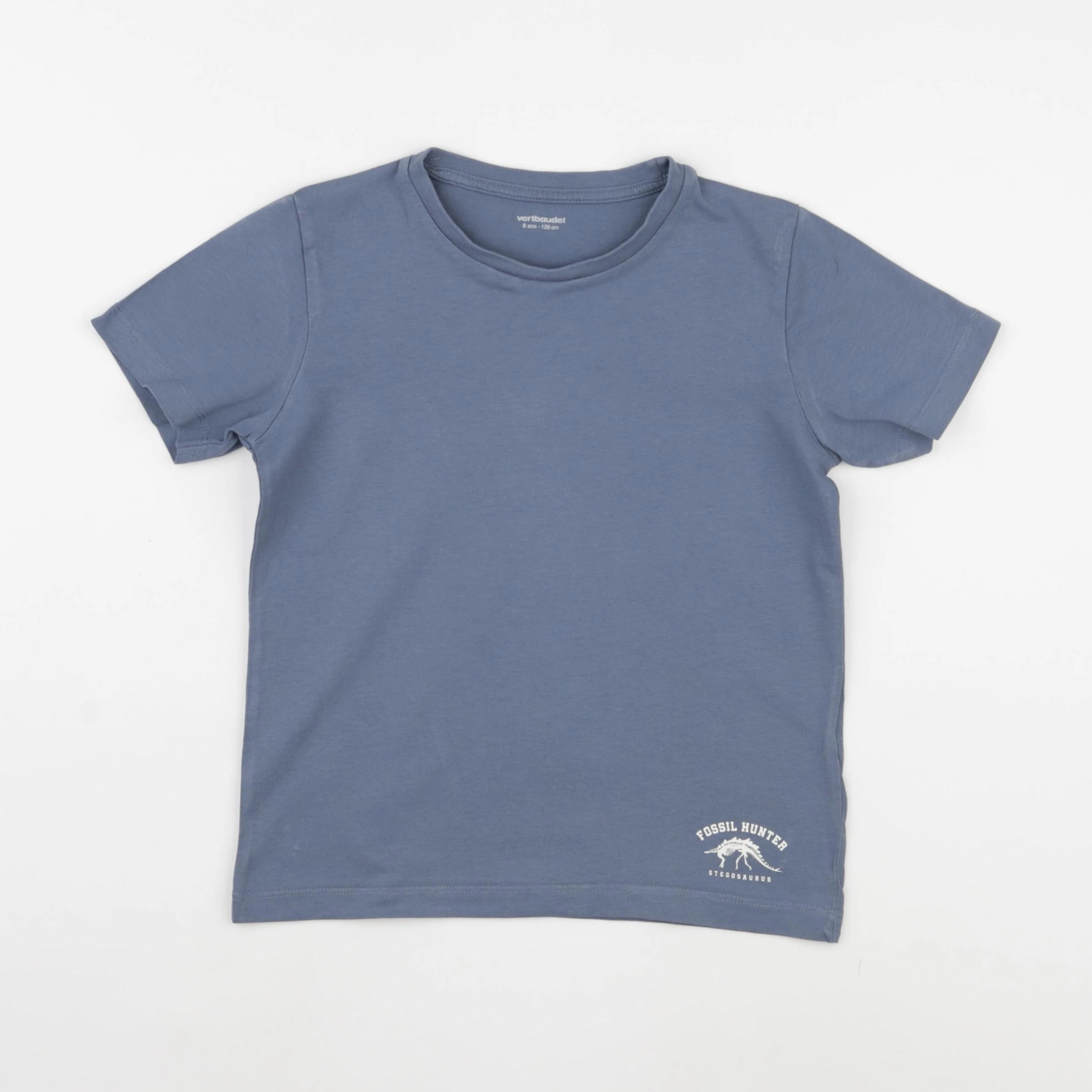Vertbaudet - tee-shirt bleu - 8 ans