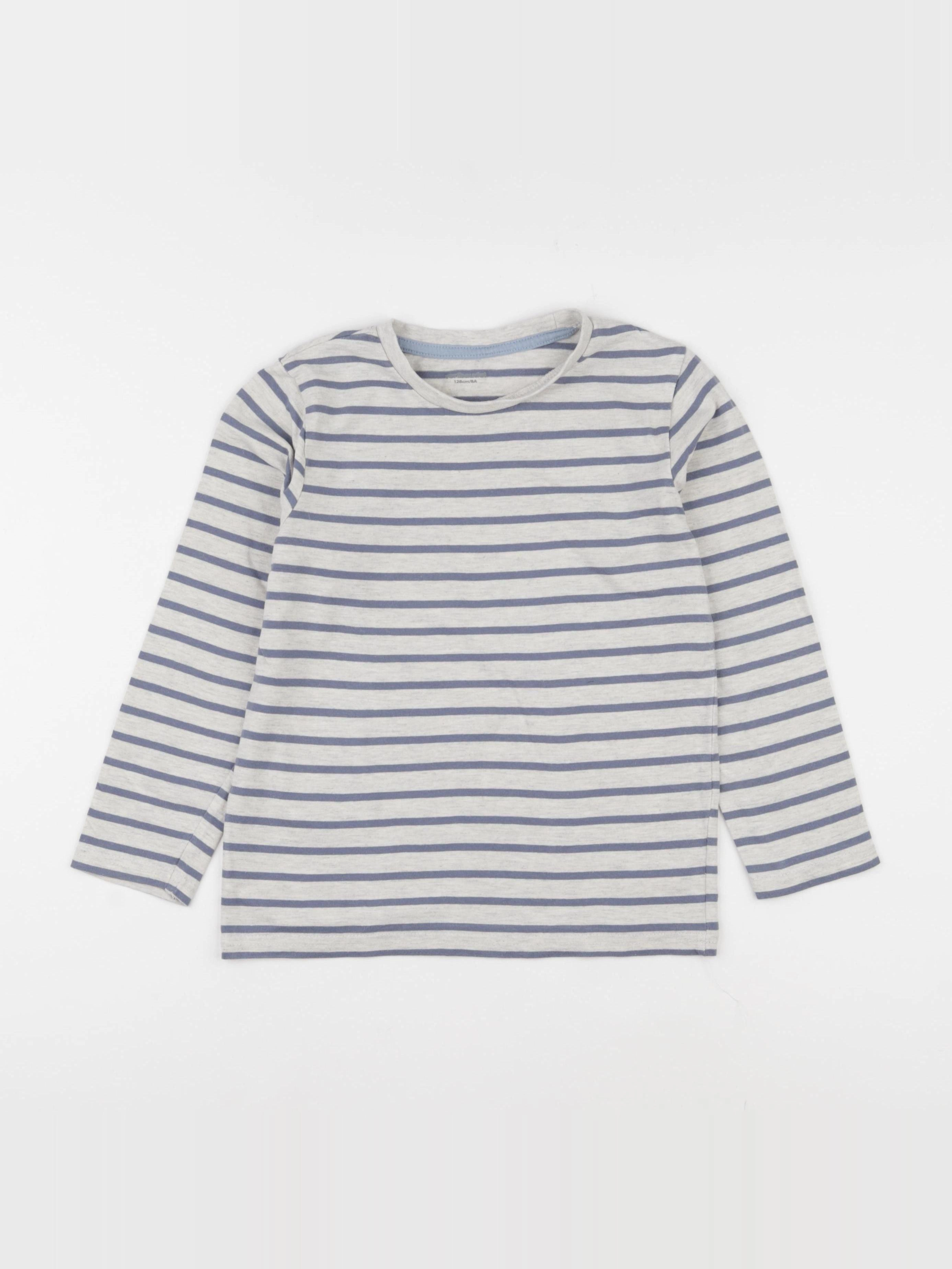 Vertbaudet - tee-shirt gris, bleu - 8 ans