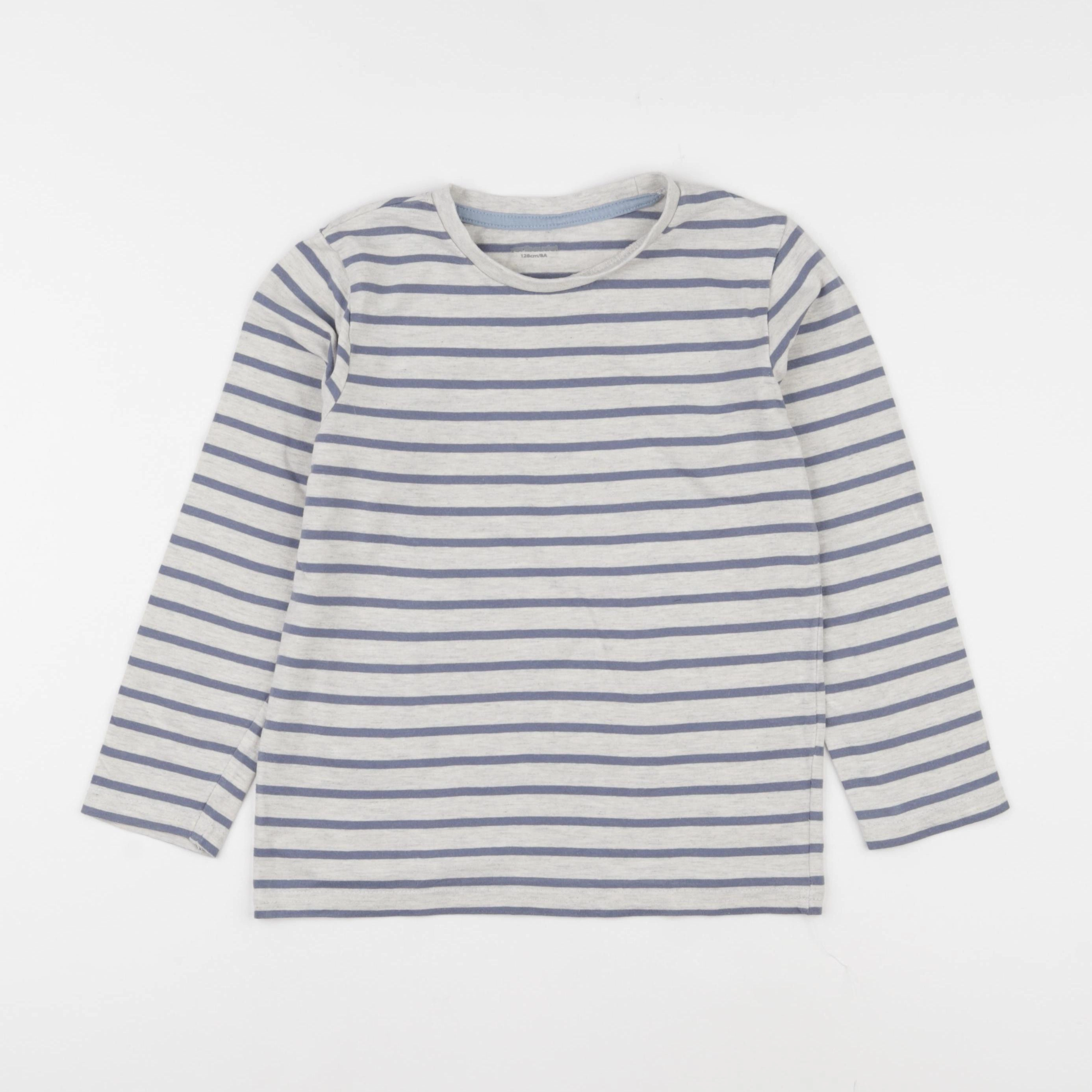 Vertbaudet - tee-shirt gris, bleu - 8 ans