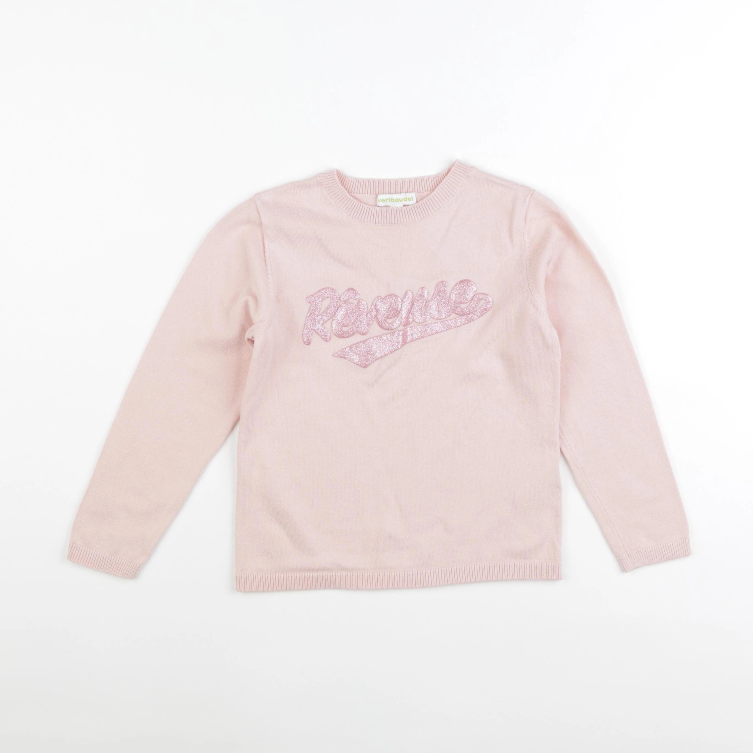 Vertbaudet - pull rose - 6 ans