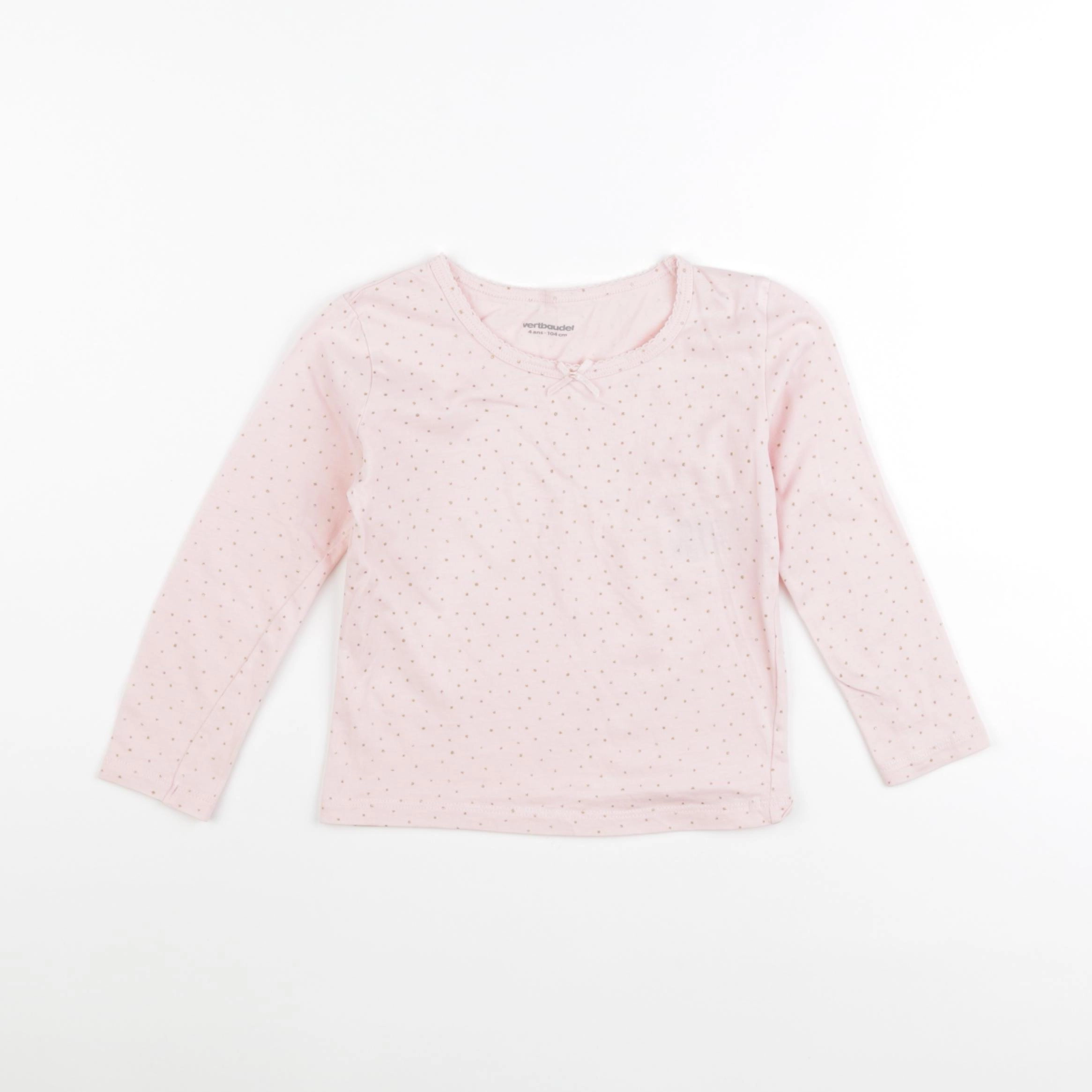 Vertbaudet - maillot de corps rose - 4 ans