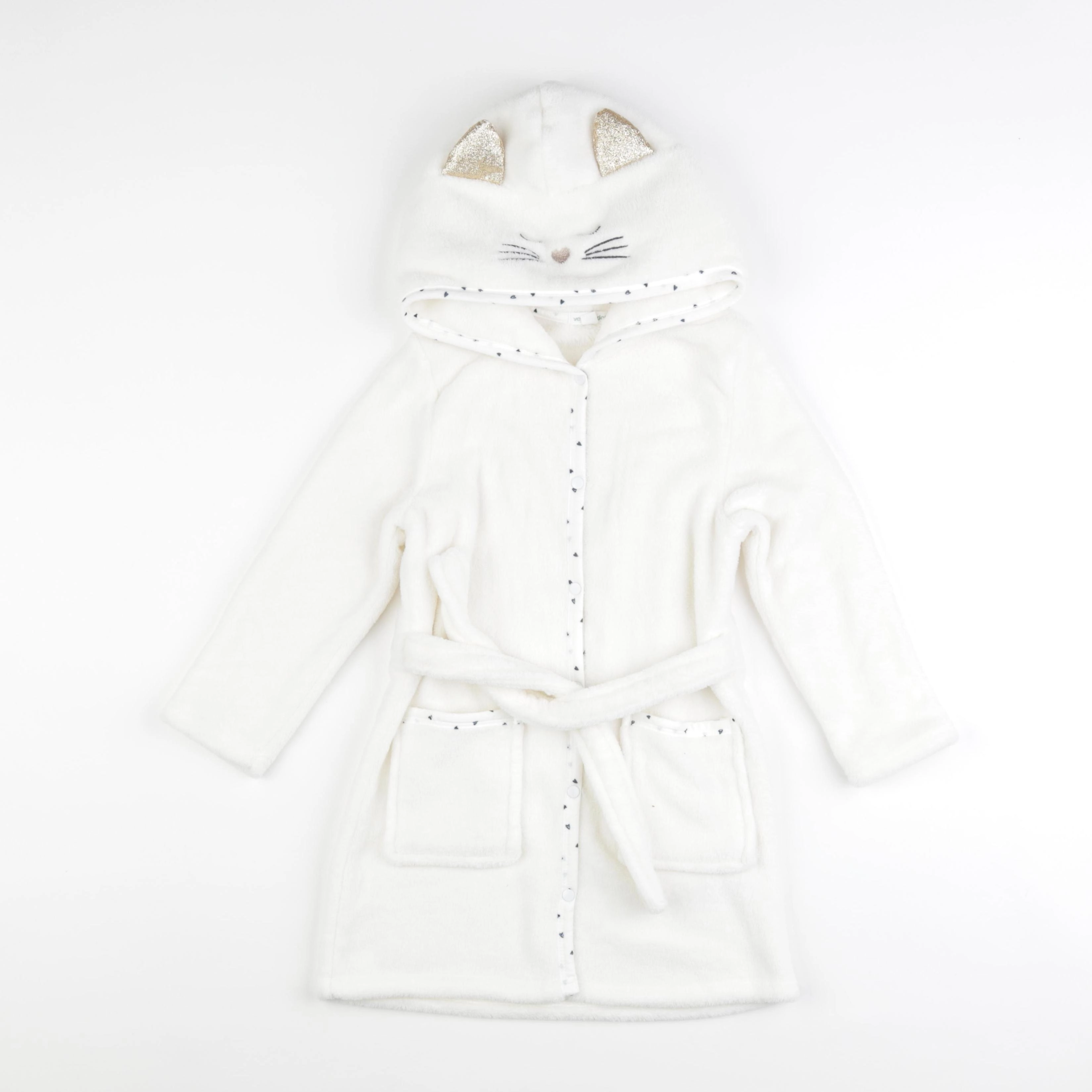 Vertbaudet - robe de chambre blanc - 6 ans