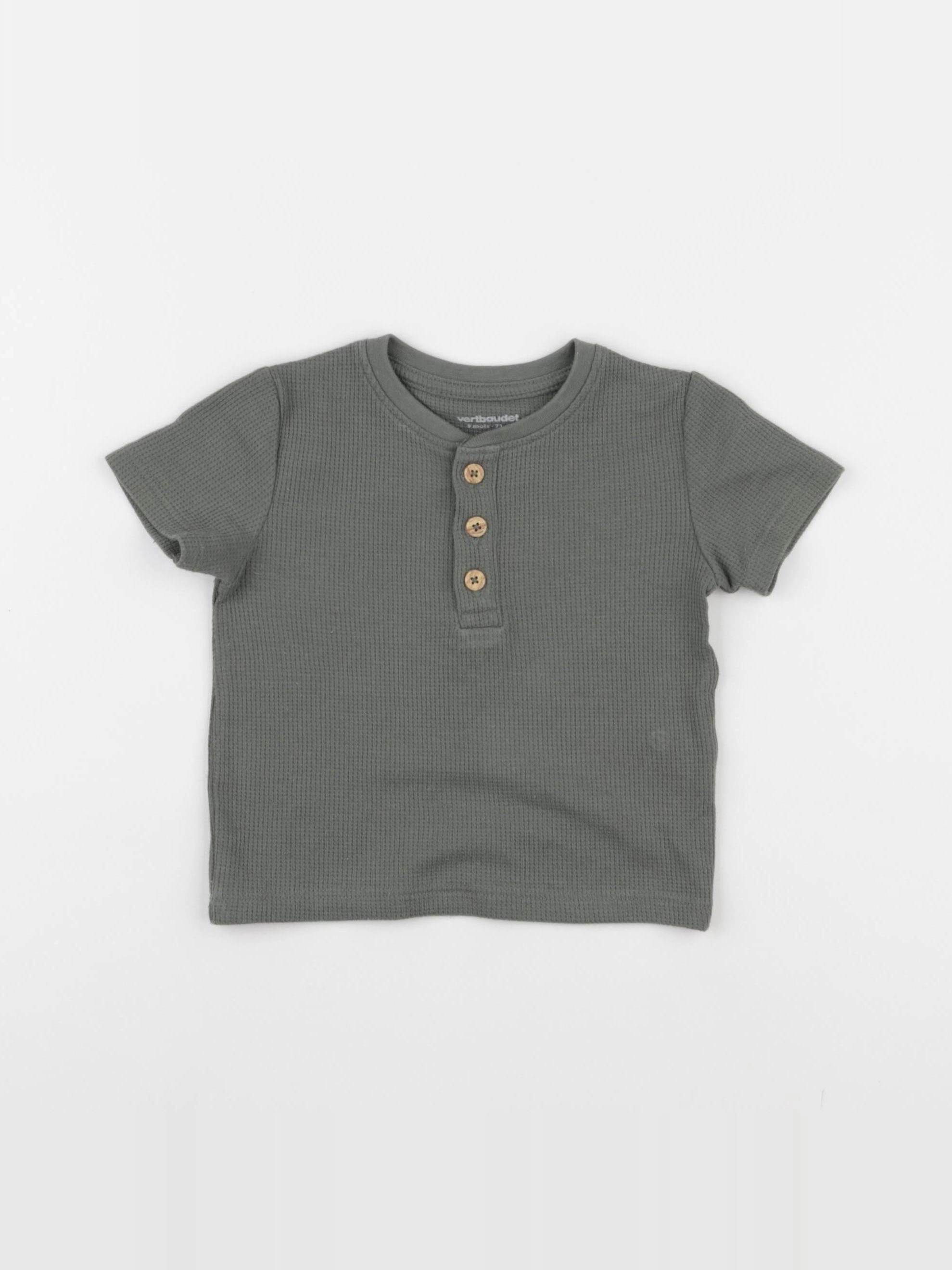 Vertbaudet - tee-shirt vert - 9 mois