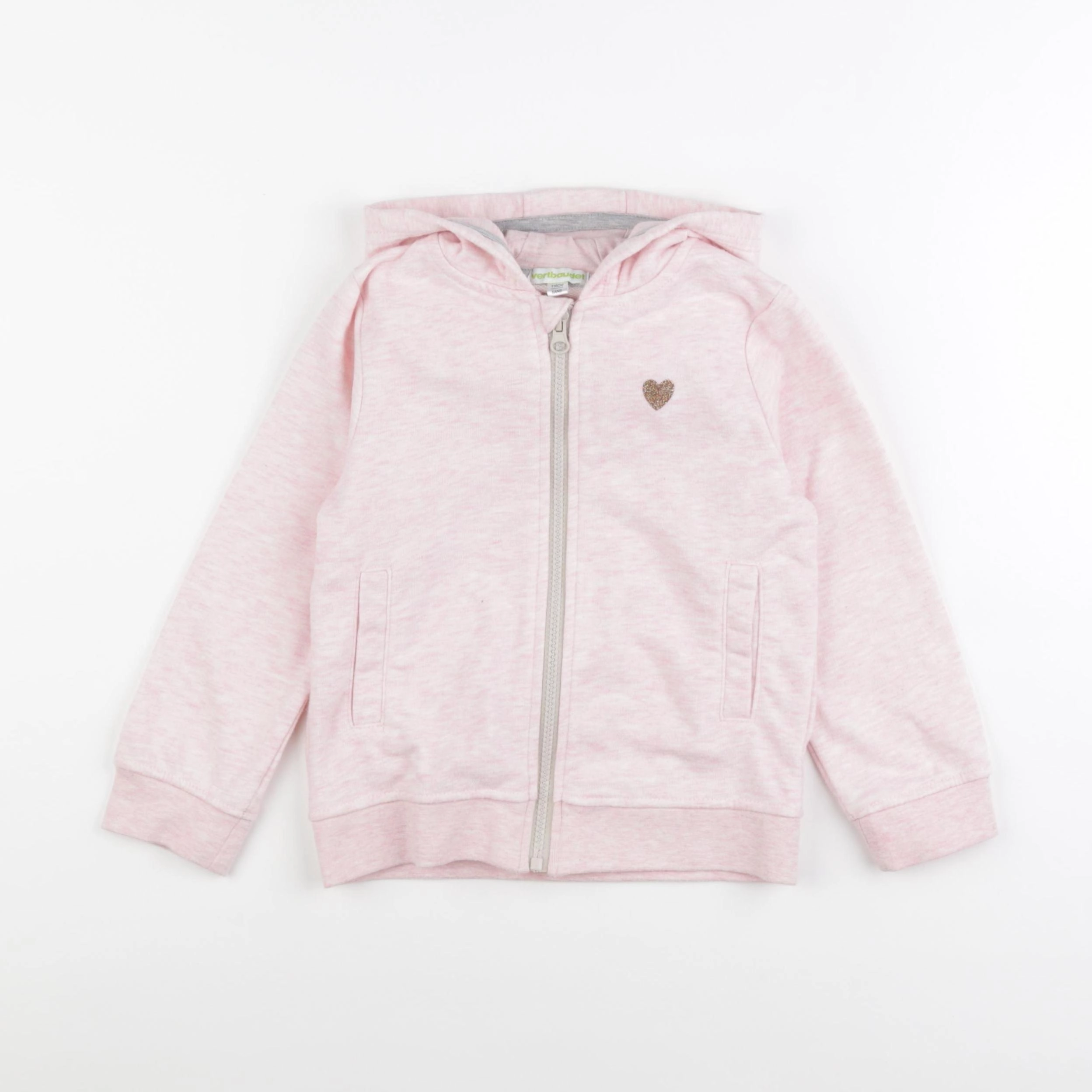 Vertbaudet - sweat rose - 6 ans