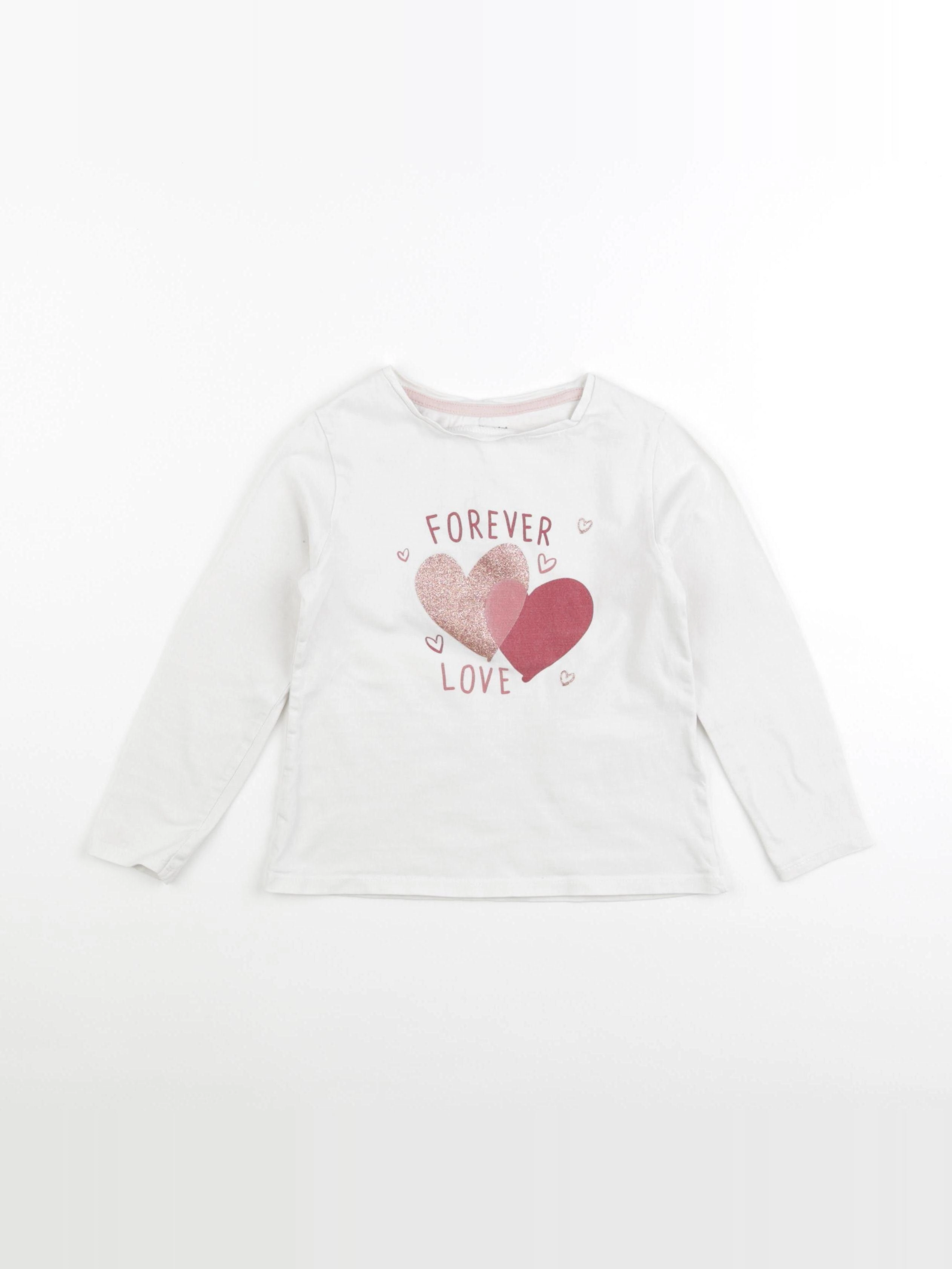 Vertbaudet - tee-shirt blanc - 6 ans