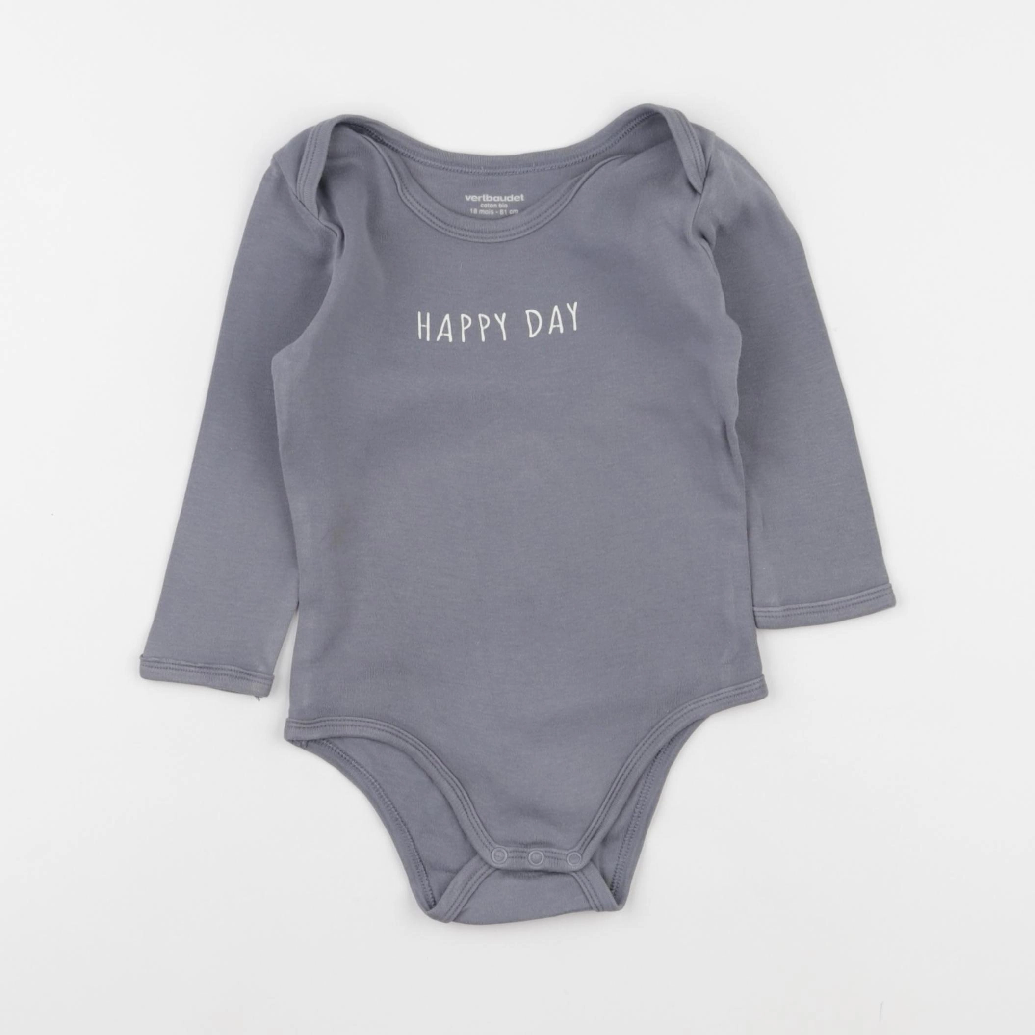 Vertbaudet - body bleu - 18 mois
