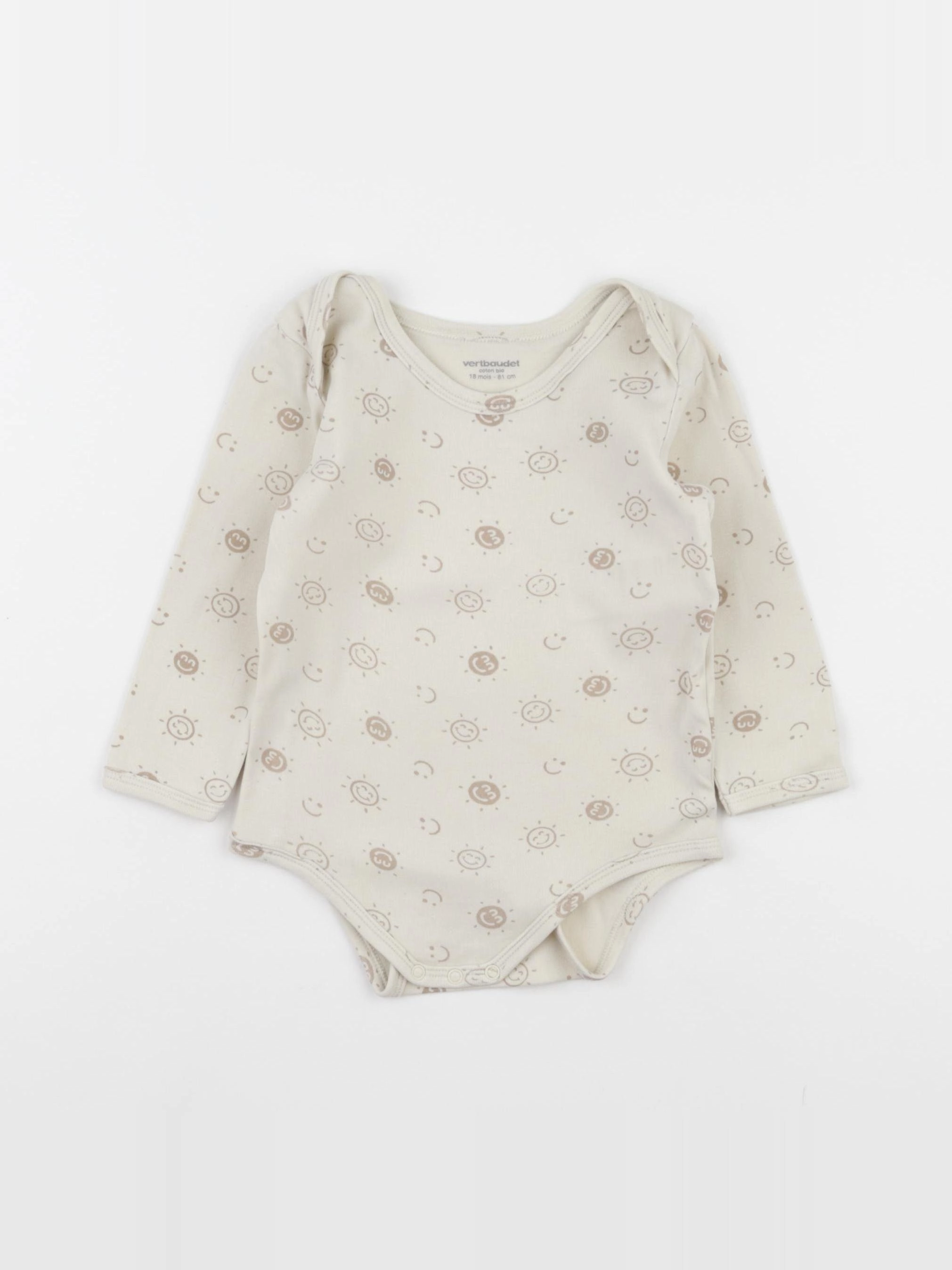 Vertbaudet - body beige - 18 mois