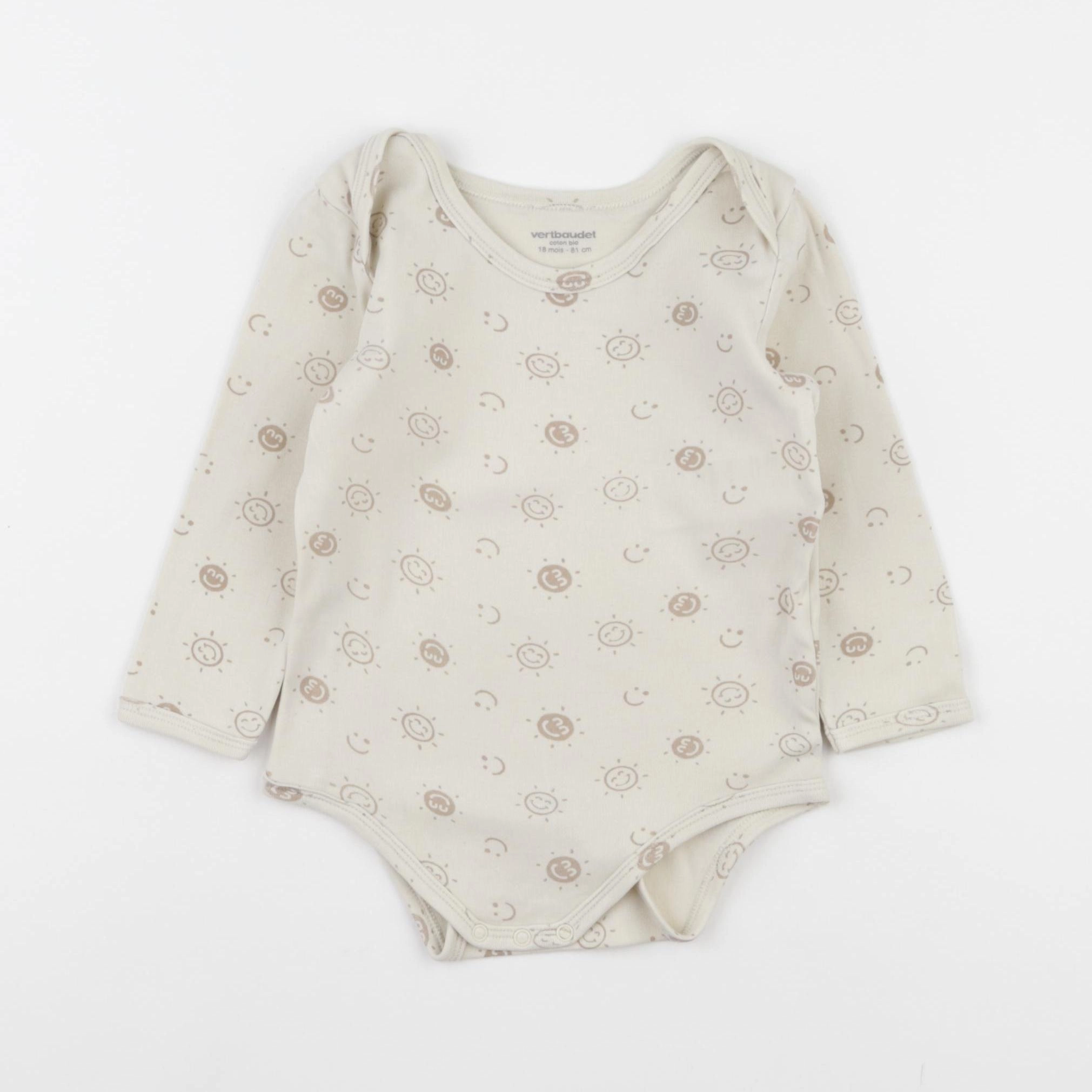 Vertbaudet - body beige - 18 mois