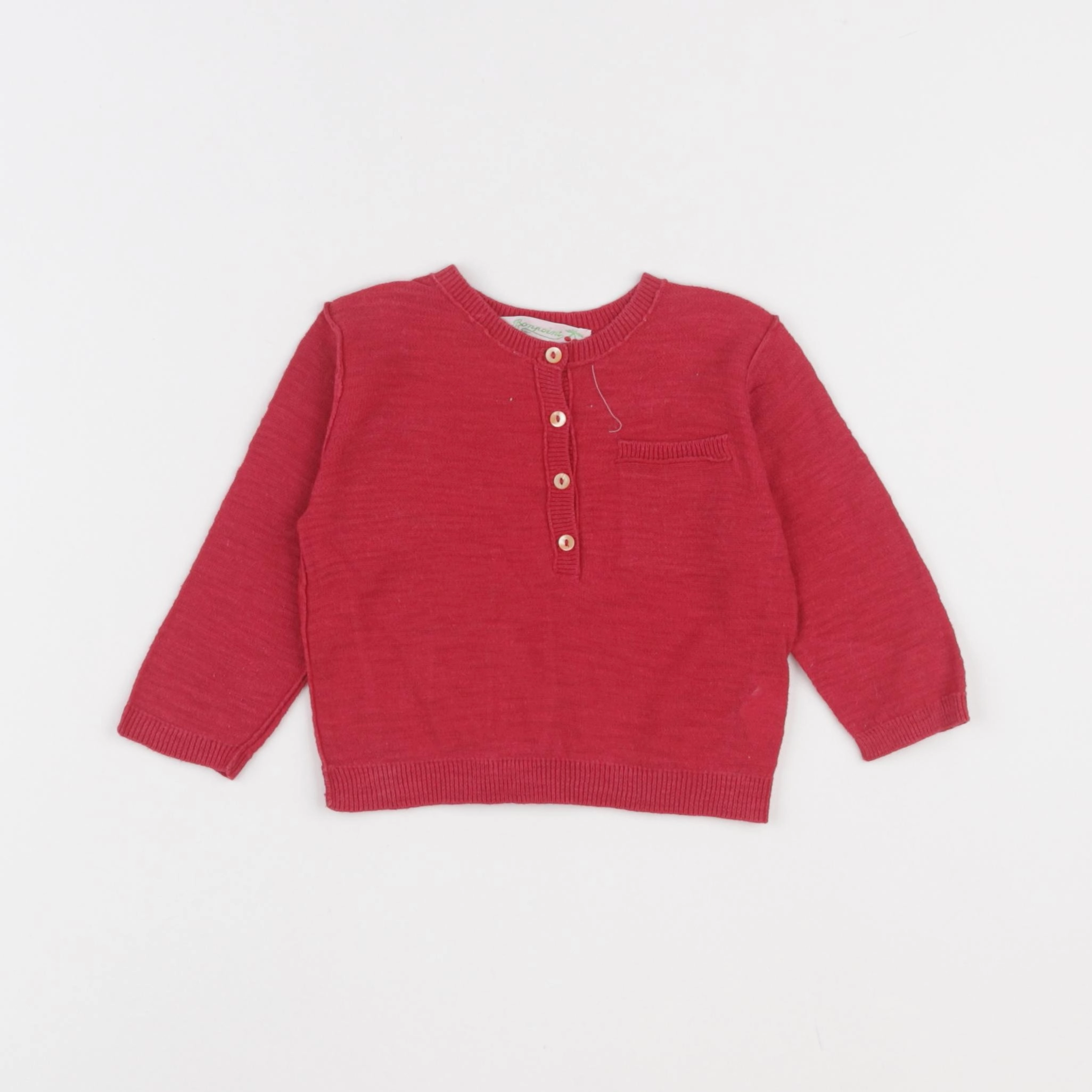 Bonpoint - pull rouge - 6 mois