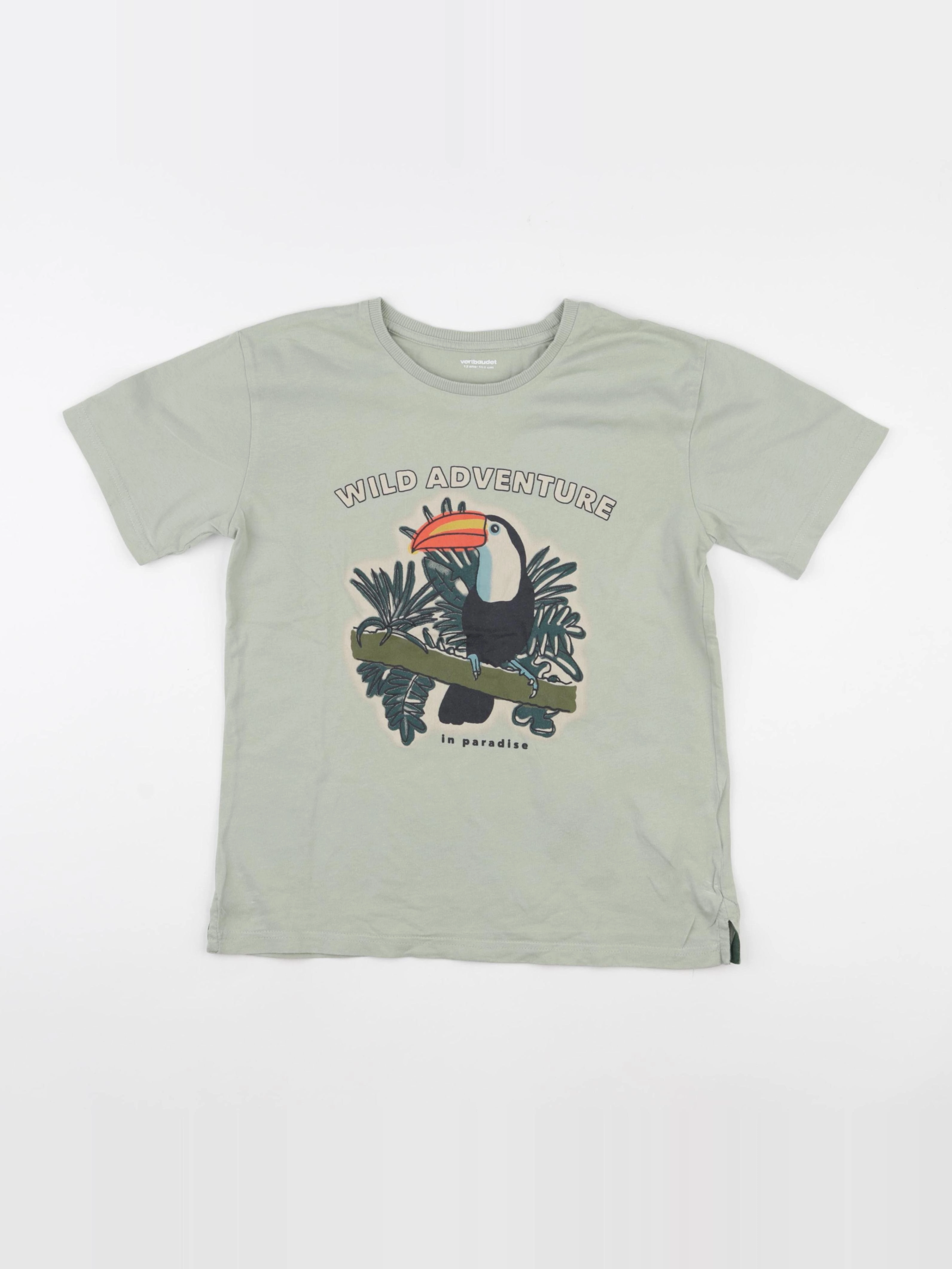 Vertbaudet - tee-shirt vert - 12 ans