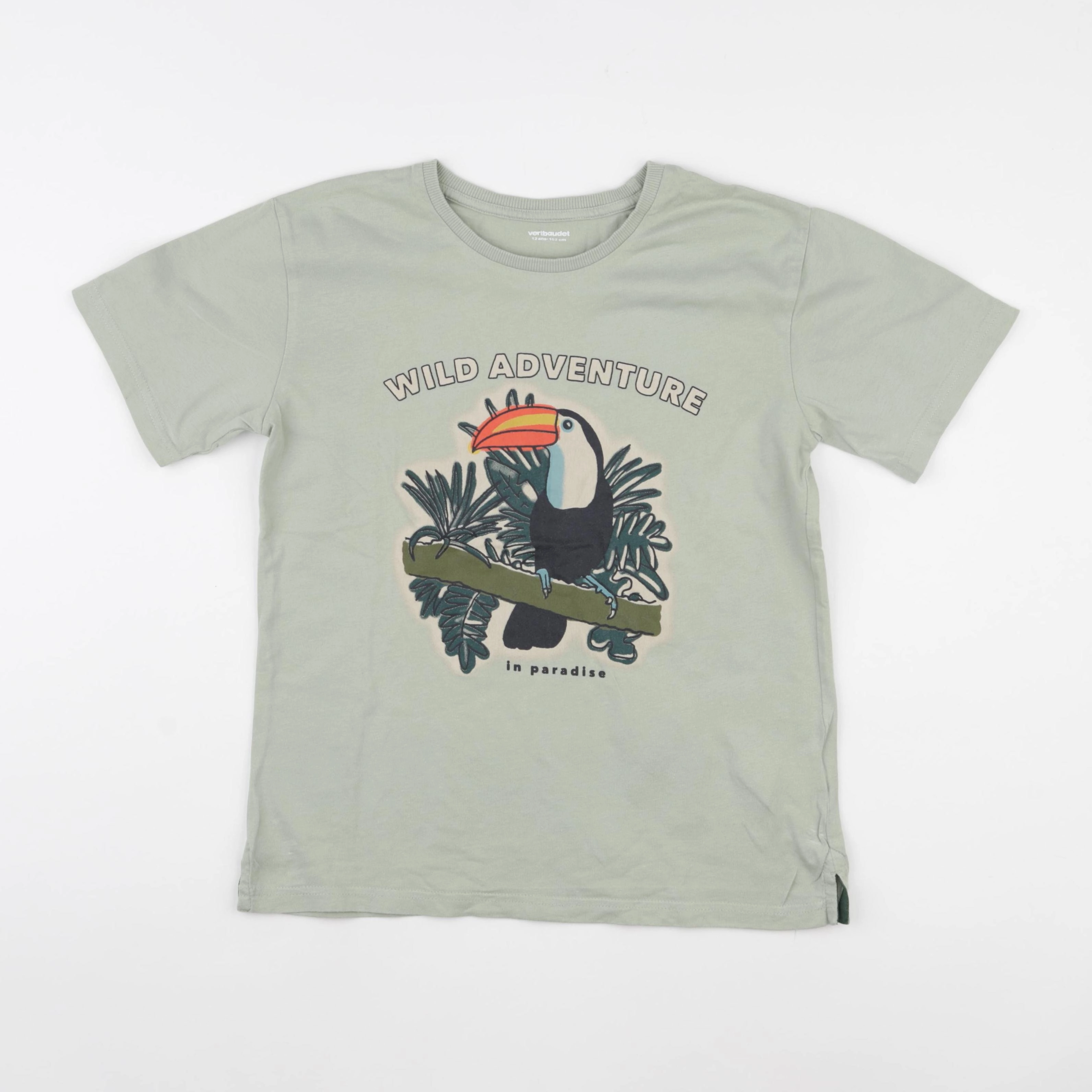 Vertbaudet - tee-shirt vert - 12 ans