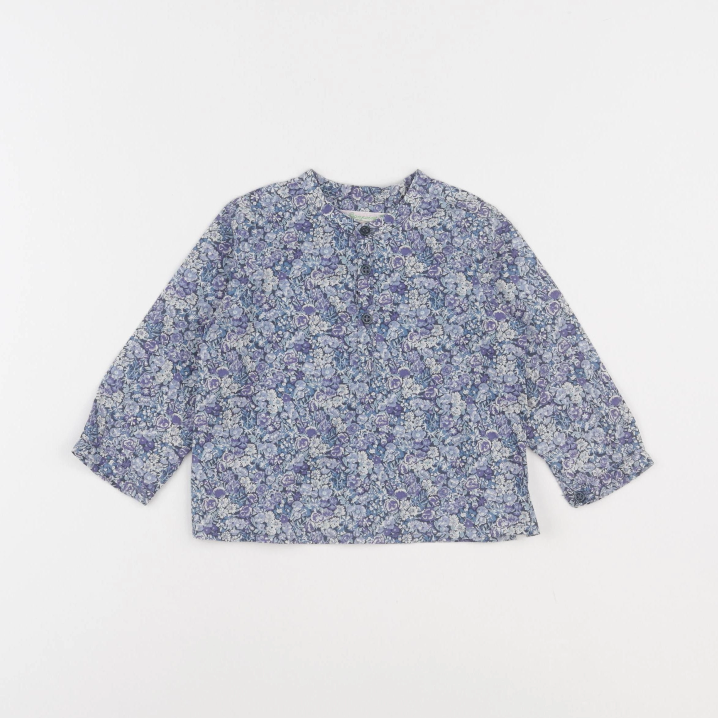 Bonpoint - blouse bleu - 12 mois