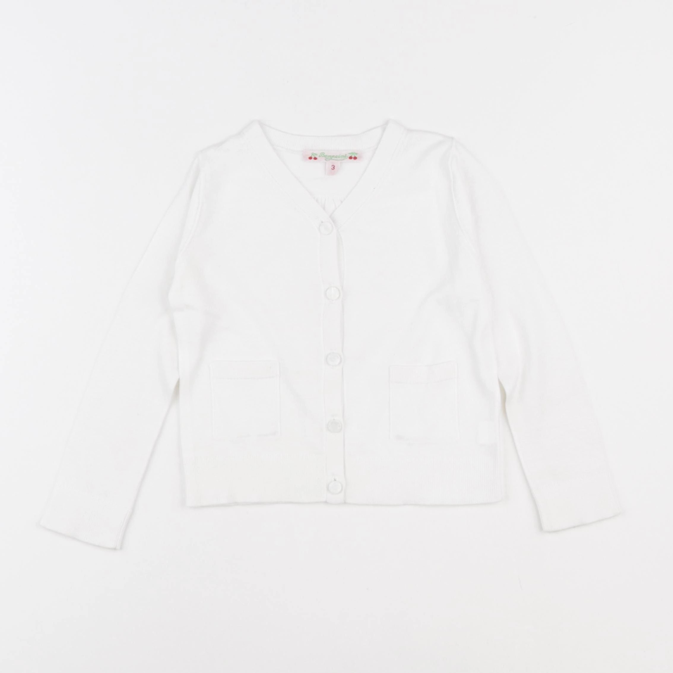 Bonpoint - gilet blanc - 3 ans