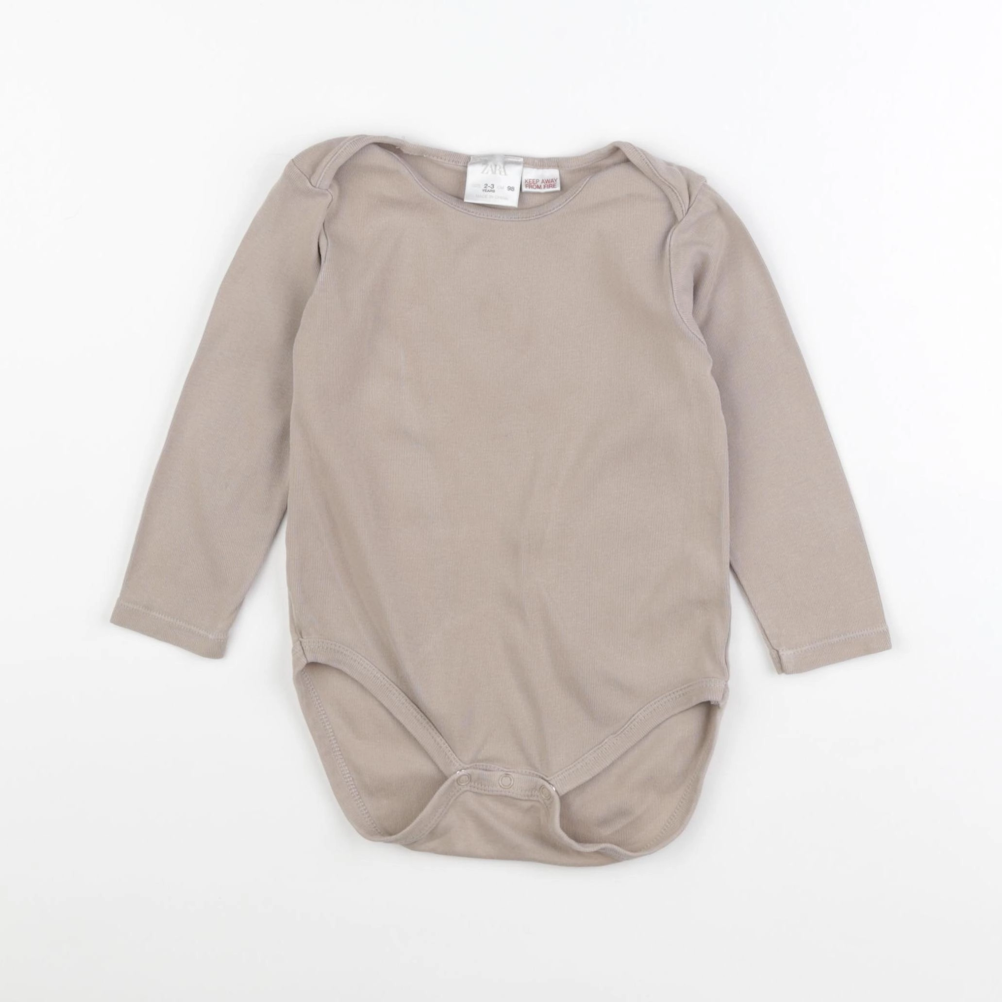 Zara - body marron - 2/3 ans