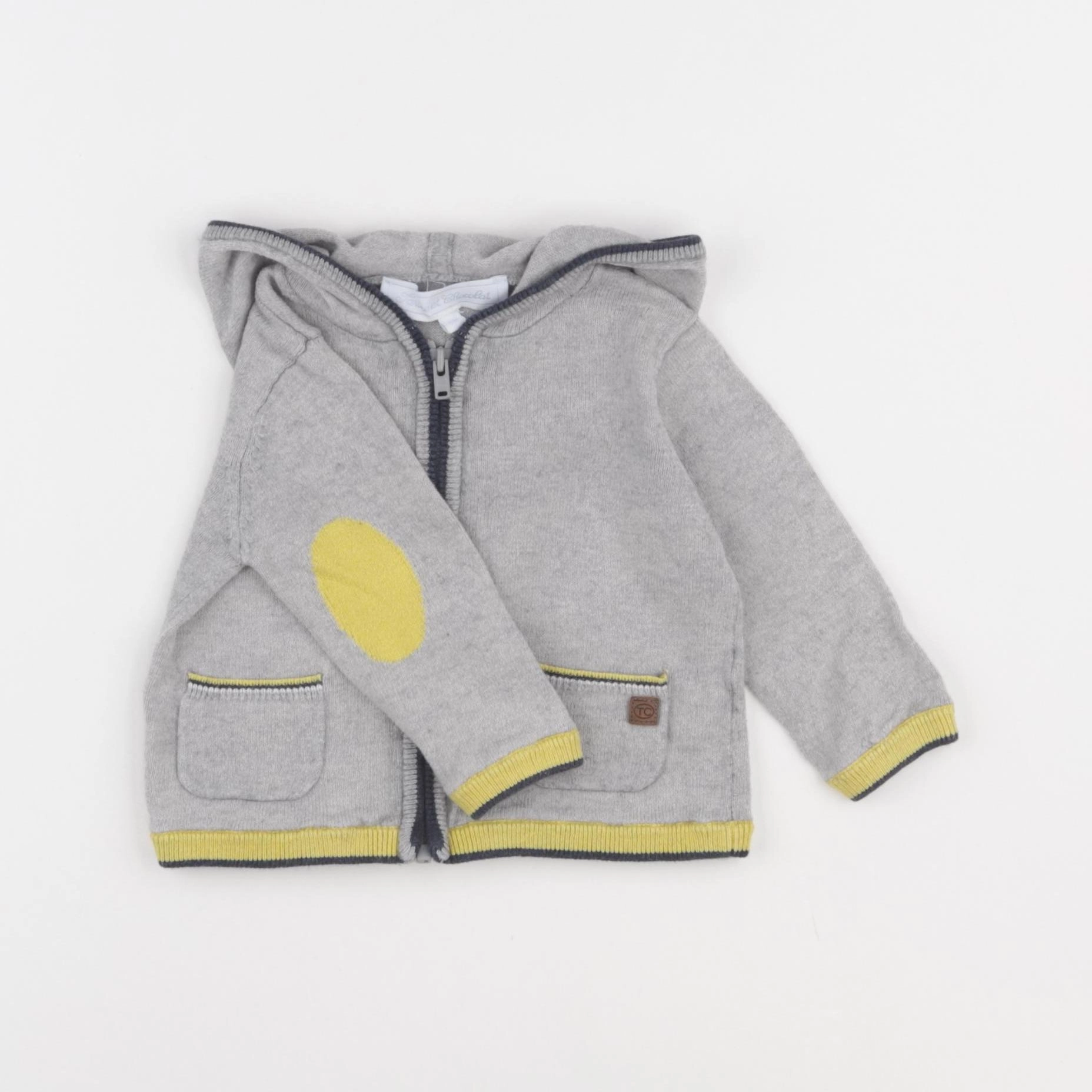 Tartine & Chocolat - gilet gris - 6 mois