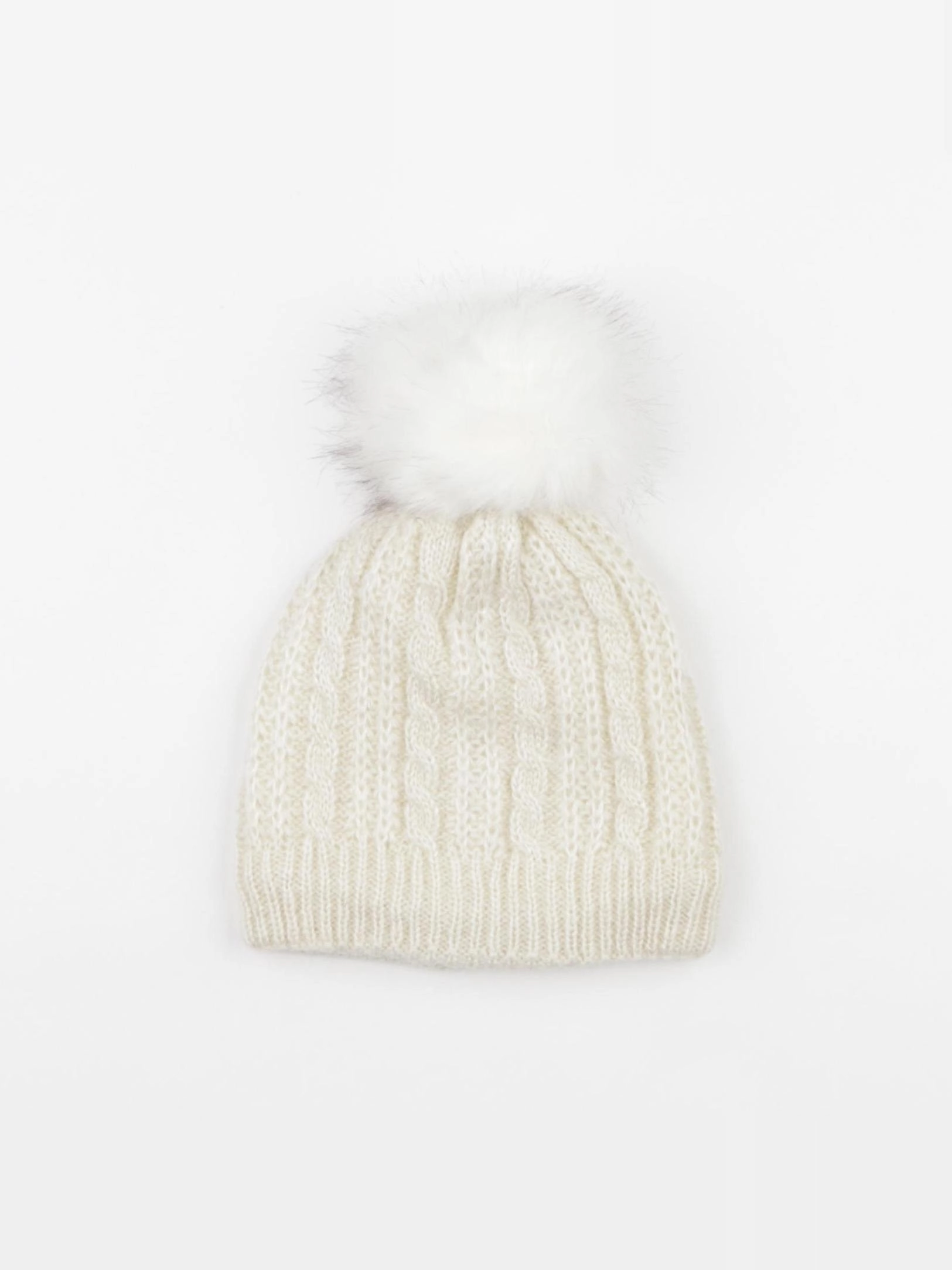 Vertbaudet - bonnet blanc - 8/10 ans