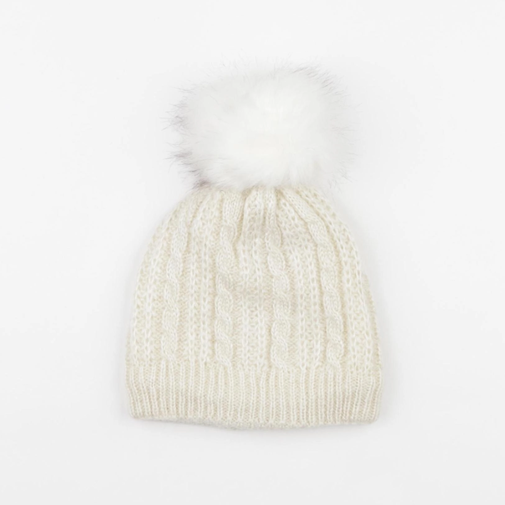 Vertbaudet - bonnet blanc - 8/10 ans