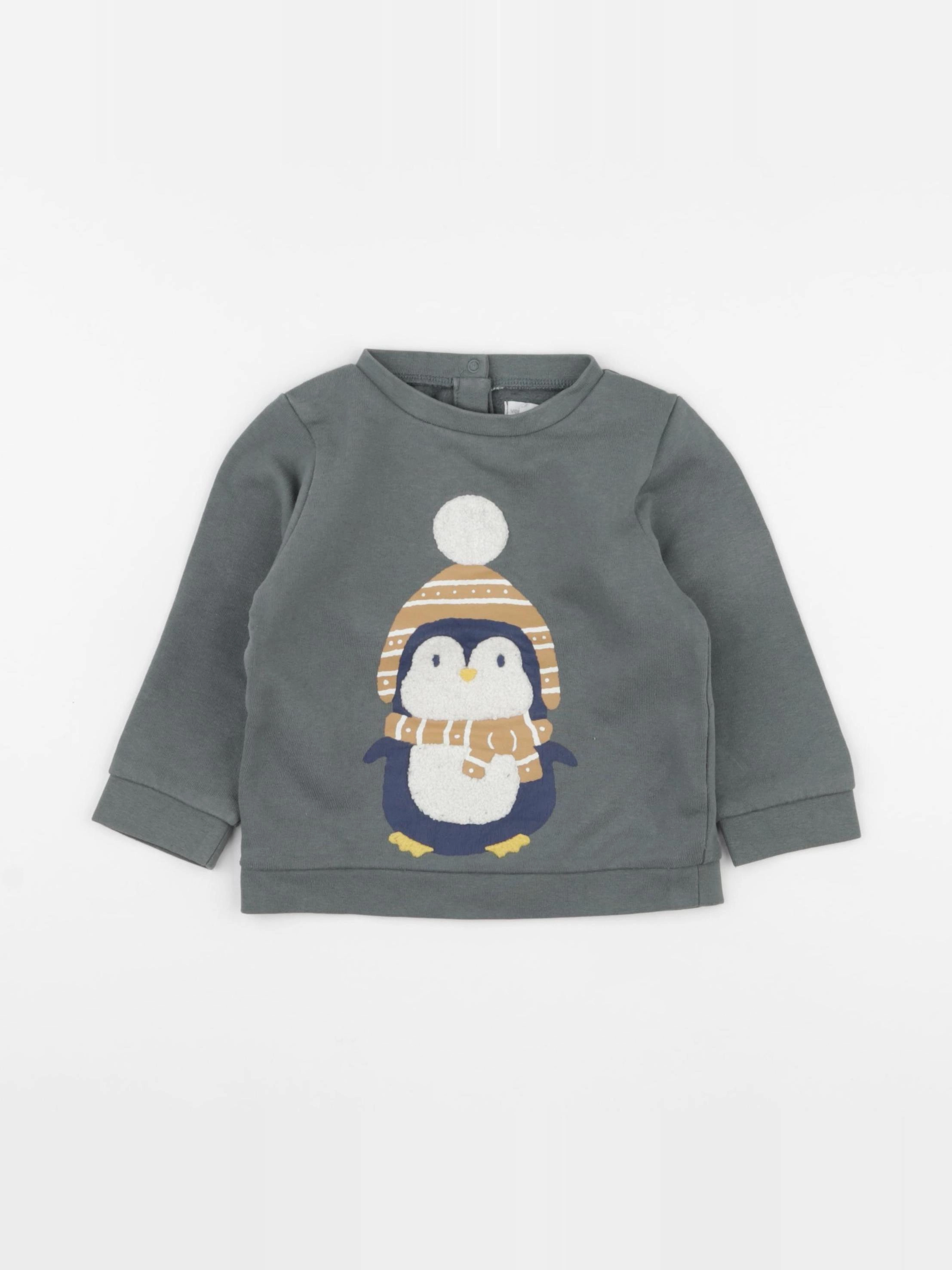 Vertbaudet - sweat vert - 18 mois