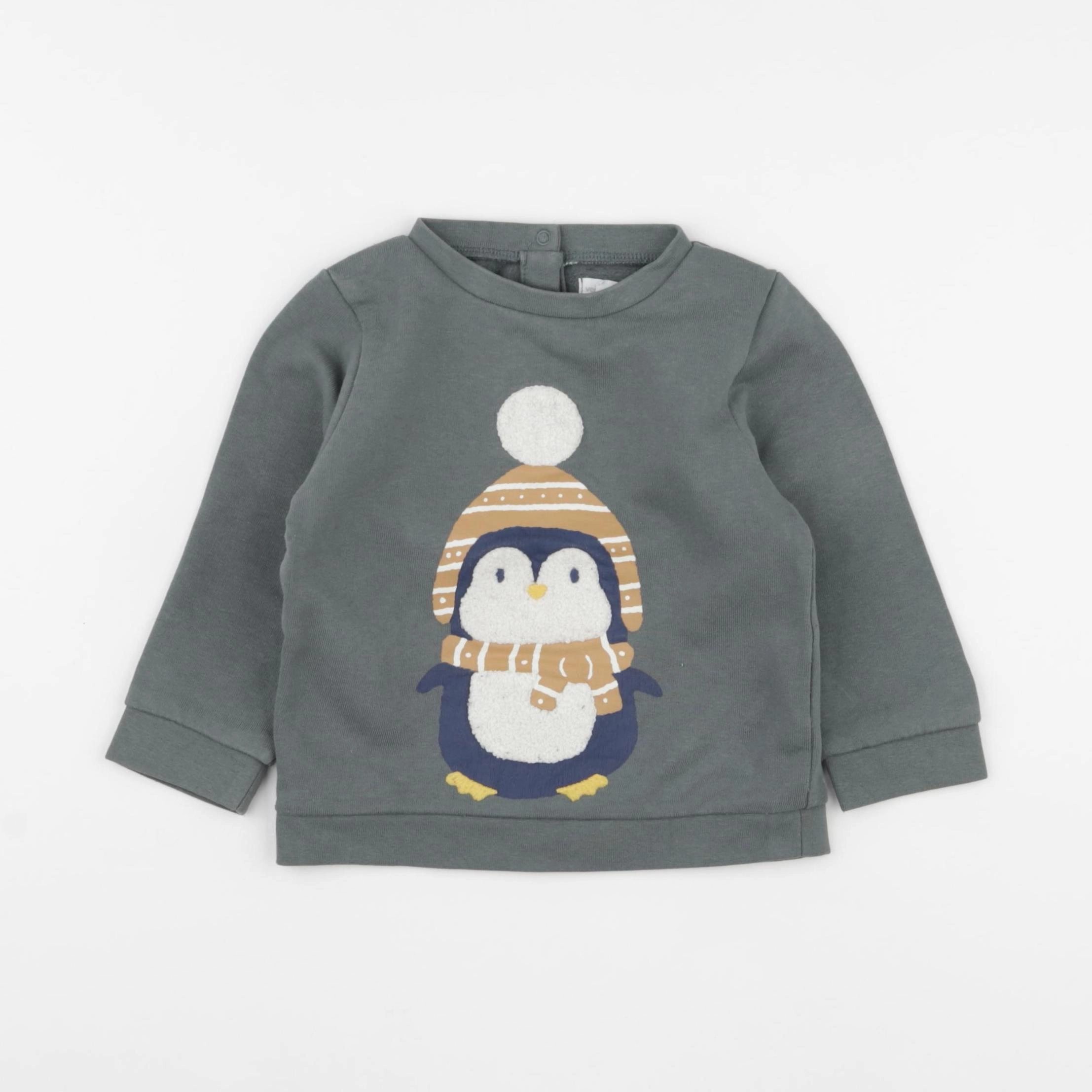 Vertbaudet - sweat vert - 18 mois