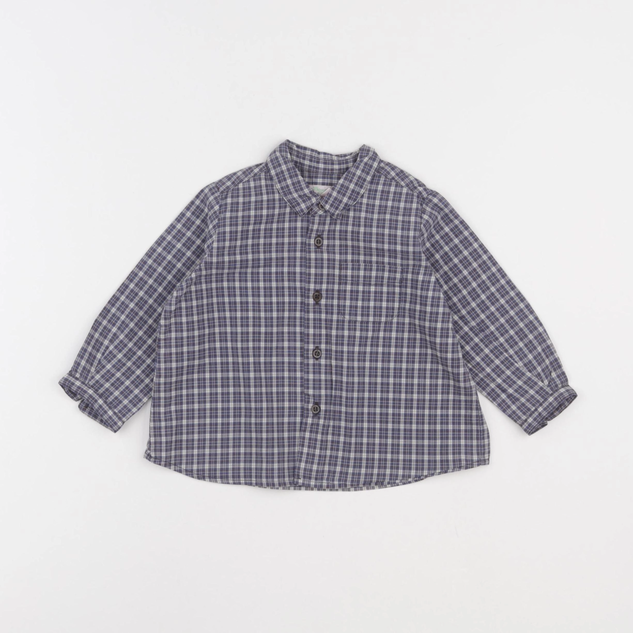 Bonpoint - chemise bleu - 12 mois
