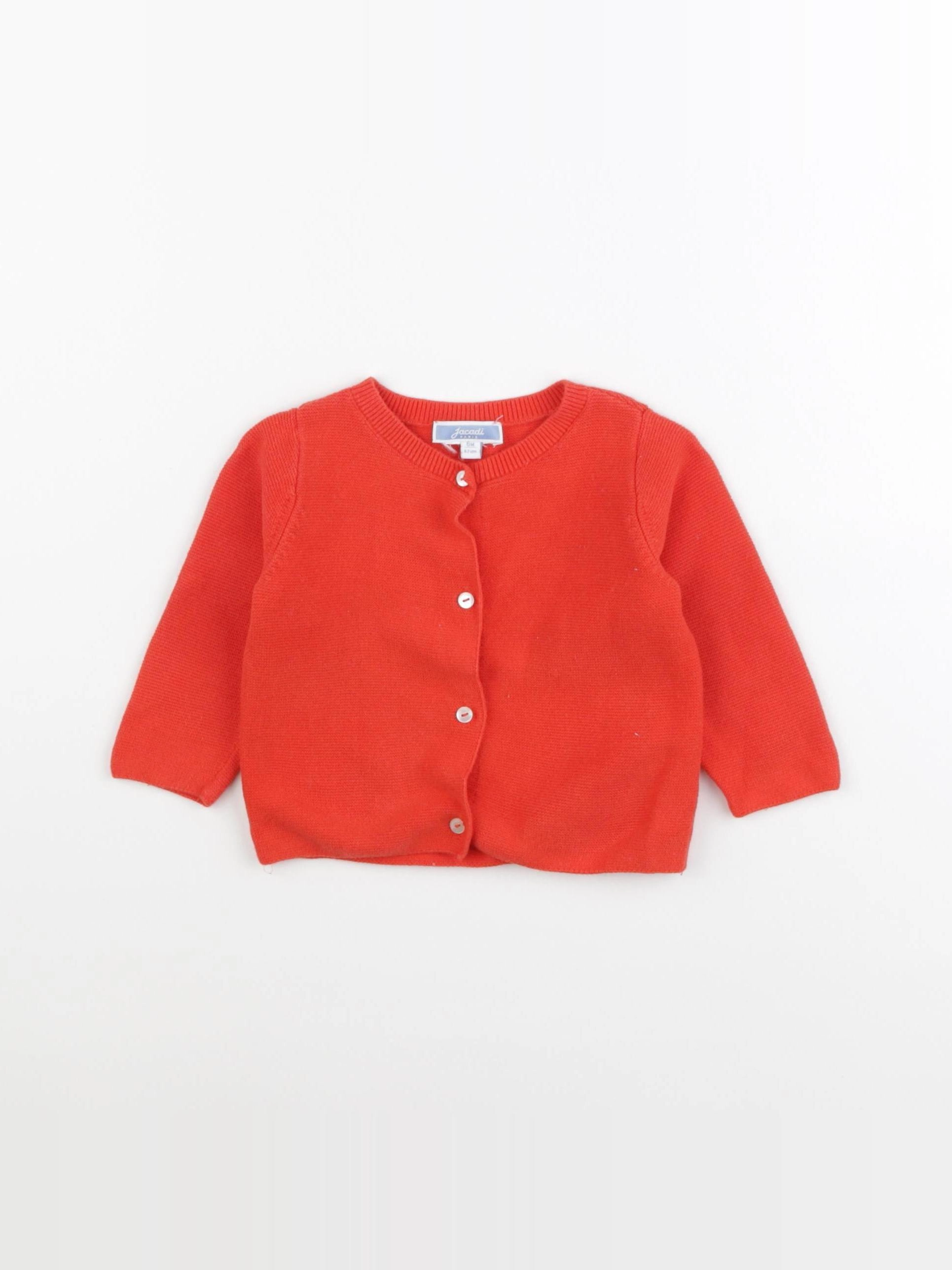 Jacadi - gilet rouge - 6 mois