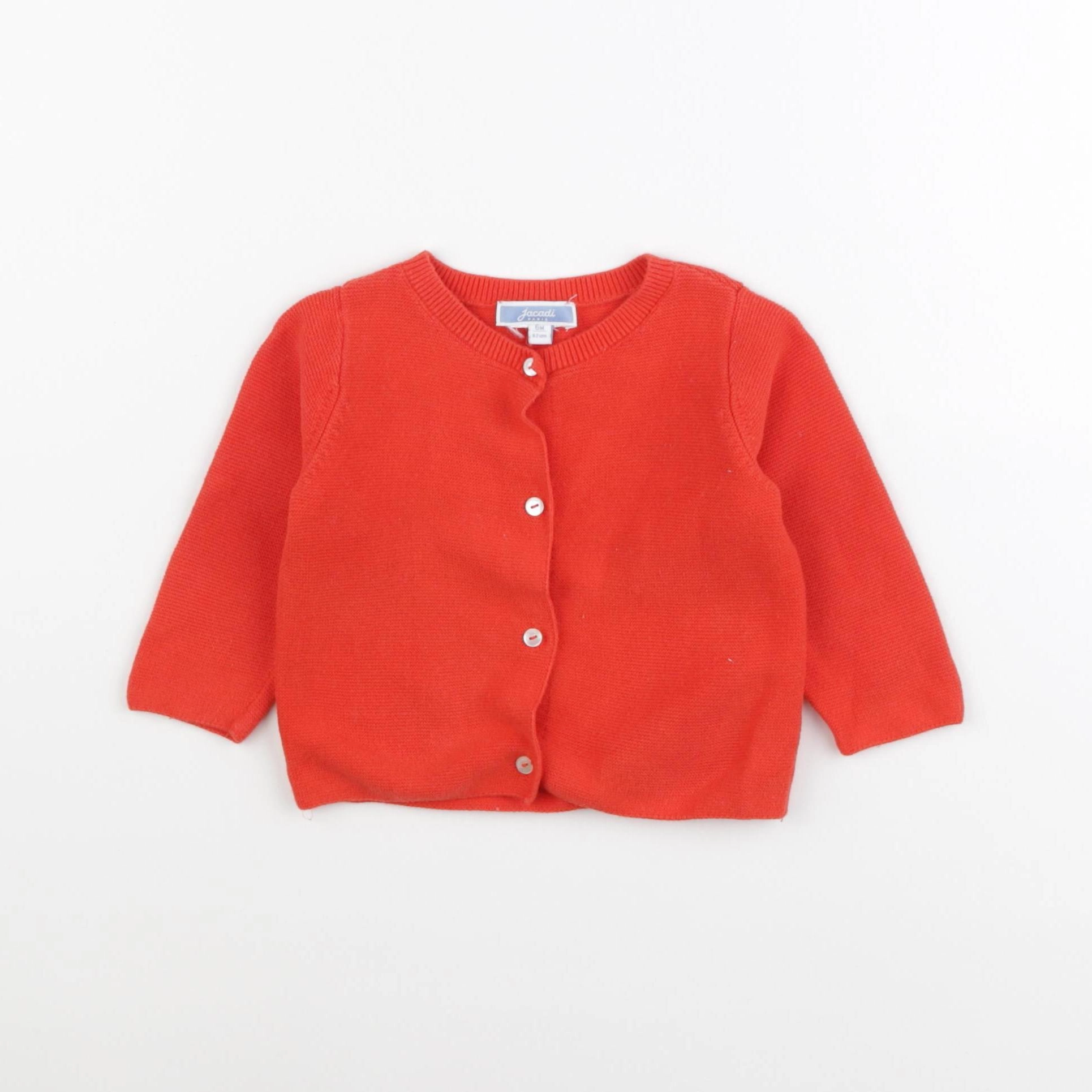 Jacadi - gilet rouge - 6 mois