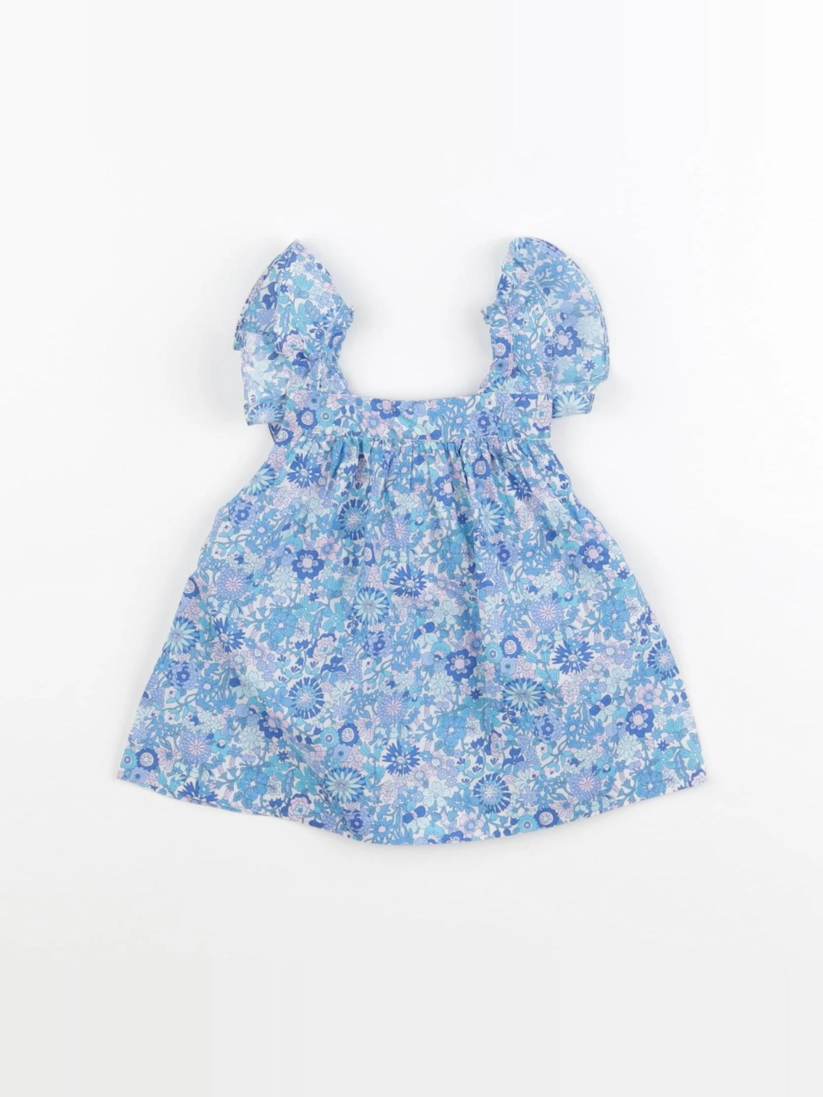 Jacadi - blouse liberty bleu - 12 mois
