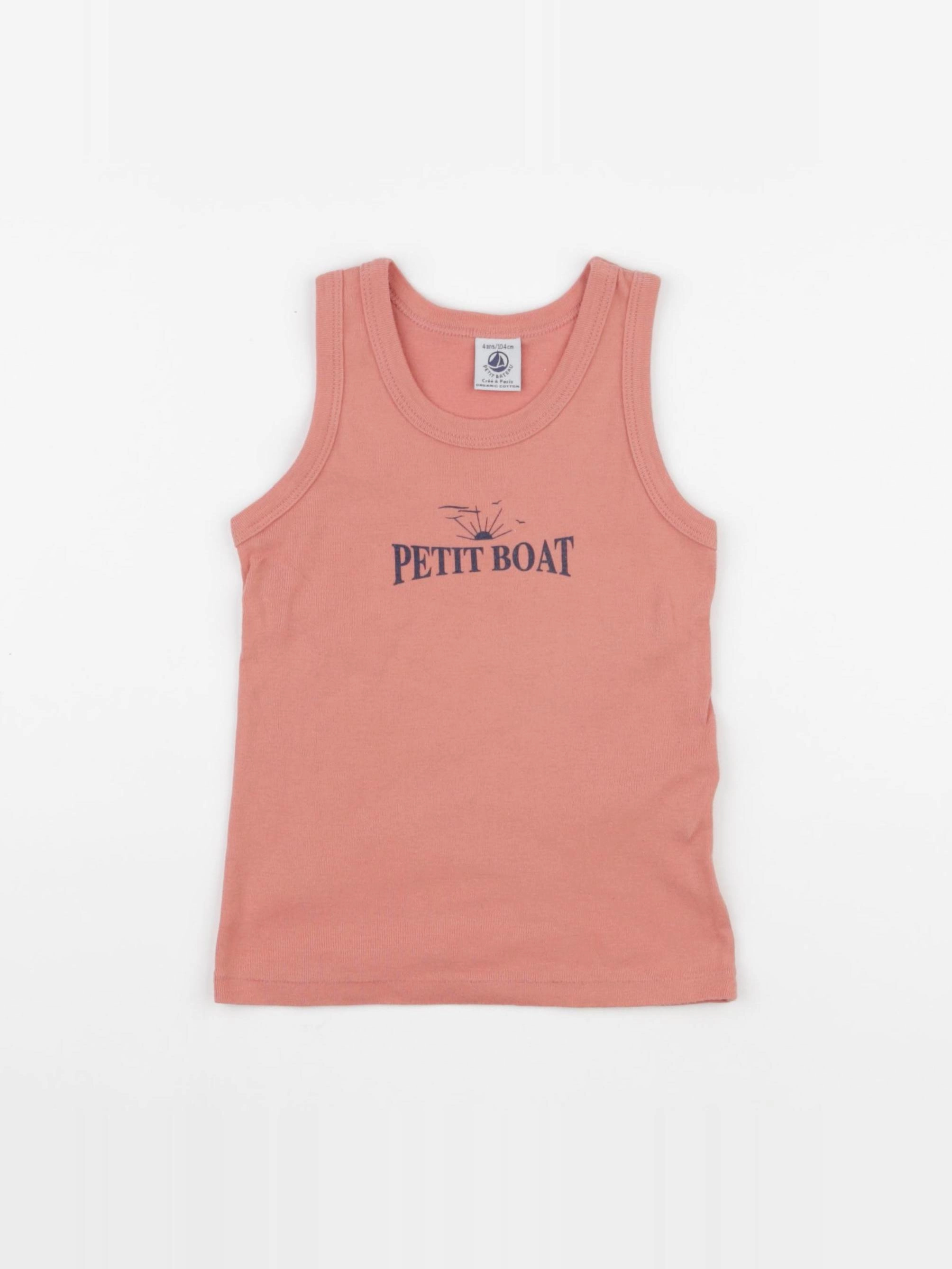 Petit Bateau - maillot de corps orange - 4 ans