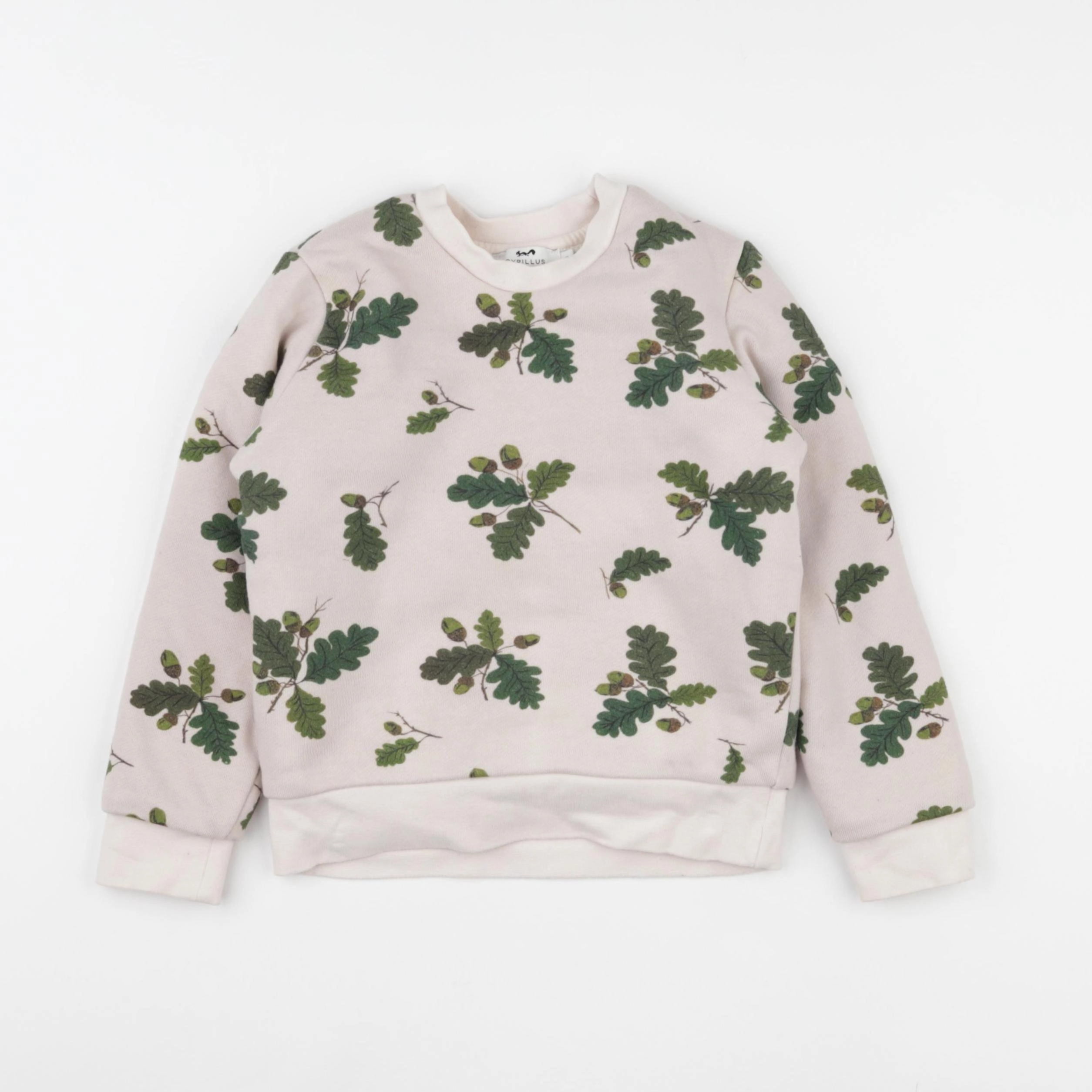 Cyrillus - sweat beige, vert - 6 ans