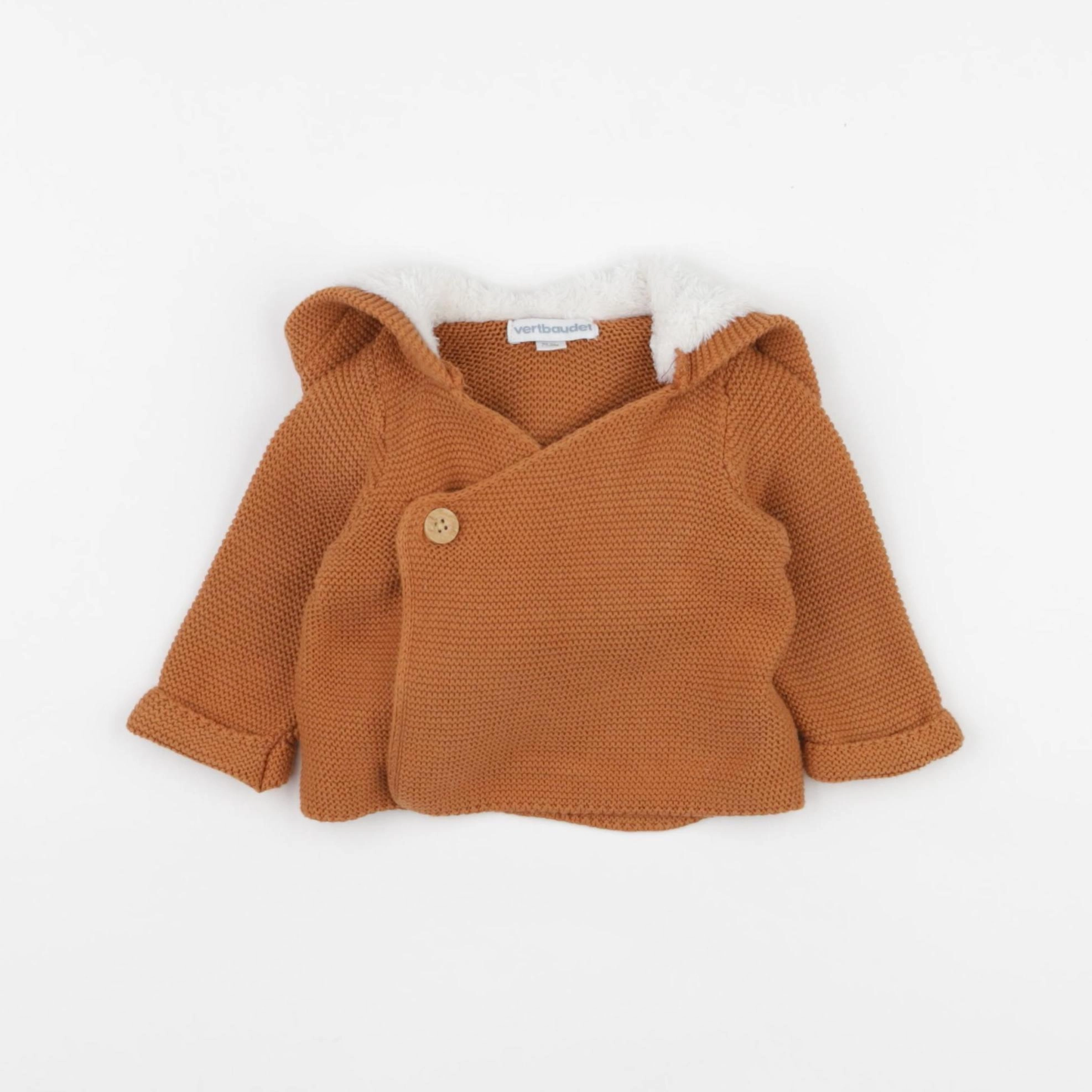 Vertbaudet - veste marron - 1 mois