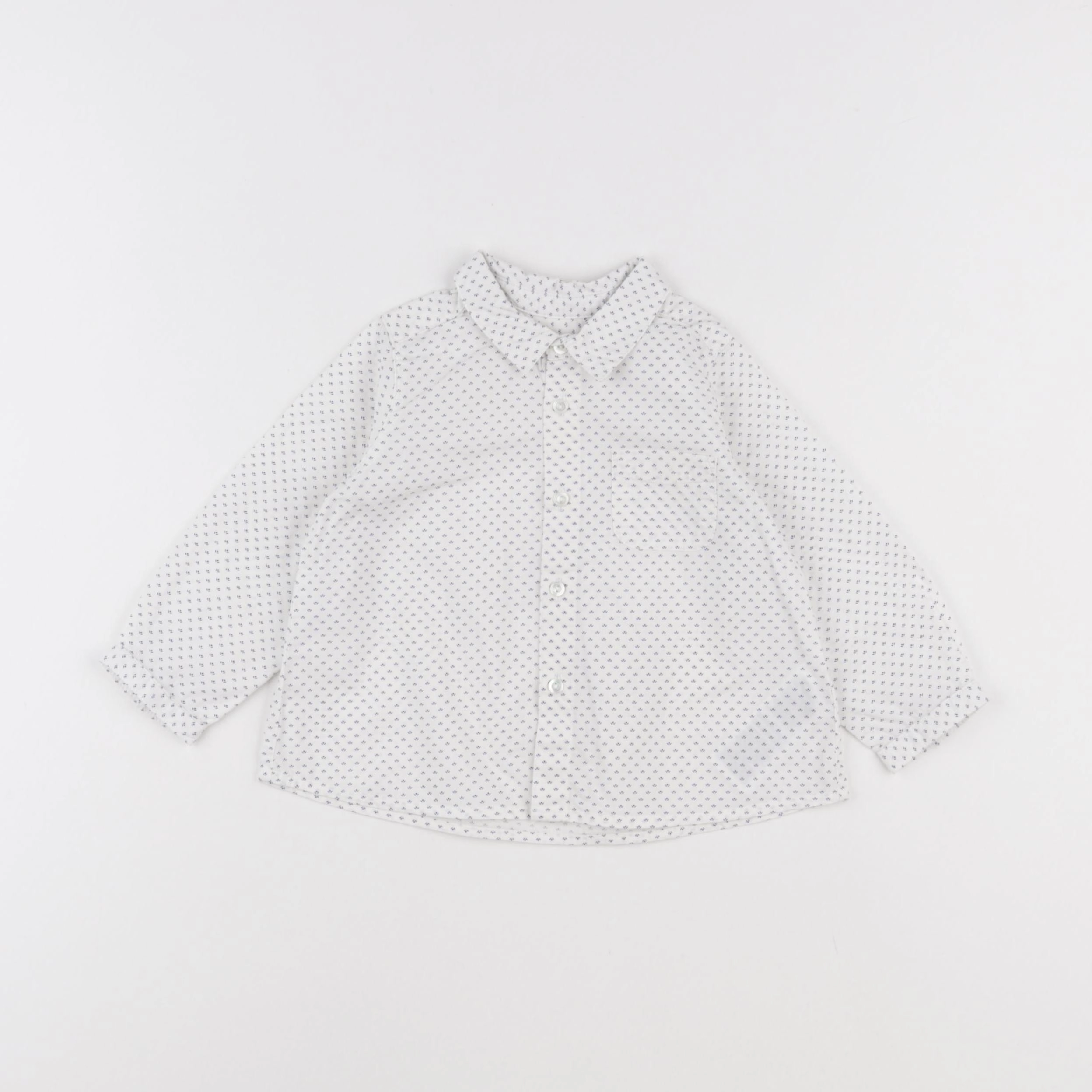 Bonpoint - chemise bleu - 12 mois
