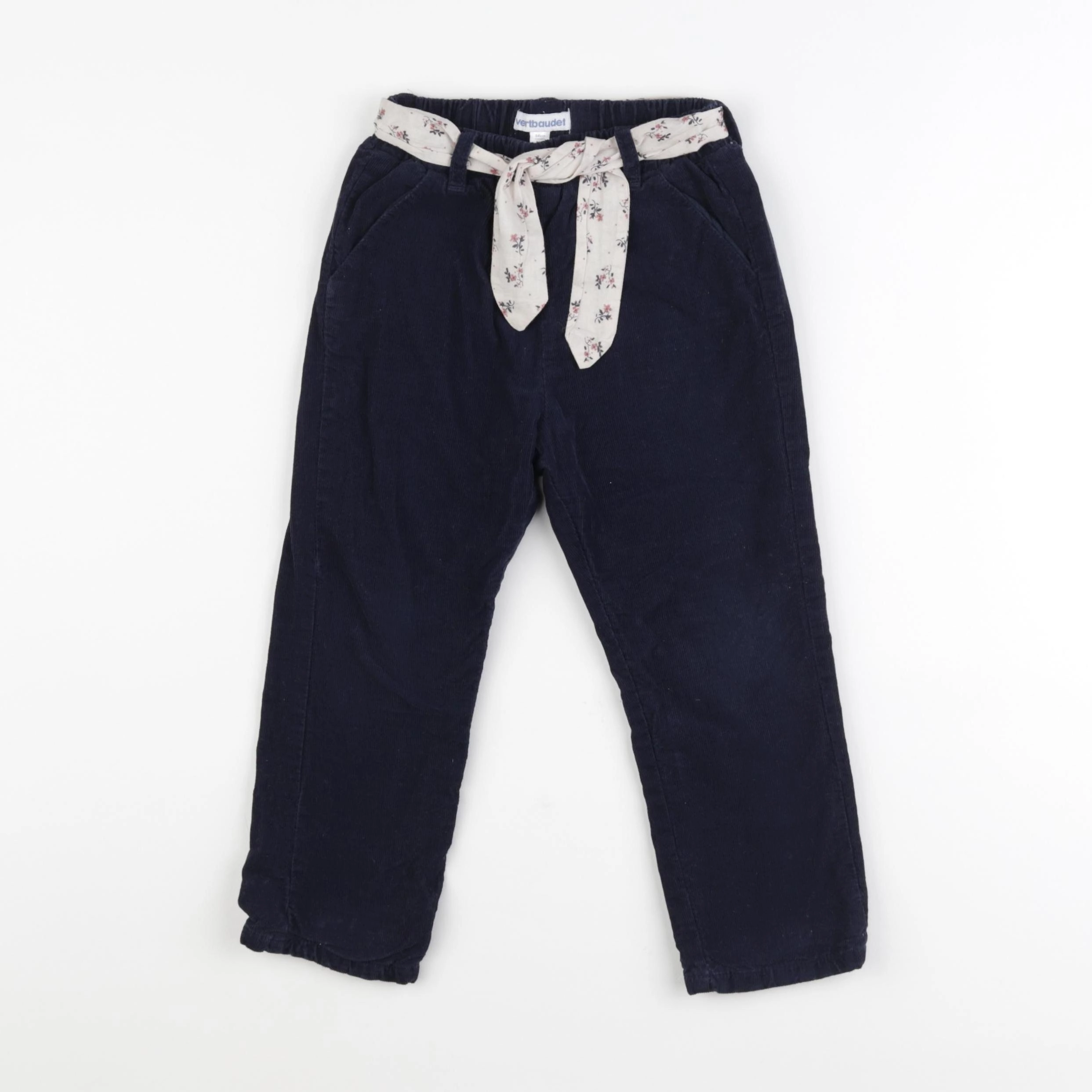 Vertbaudet - pantalon doublé bleu - 36 mois