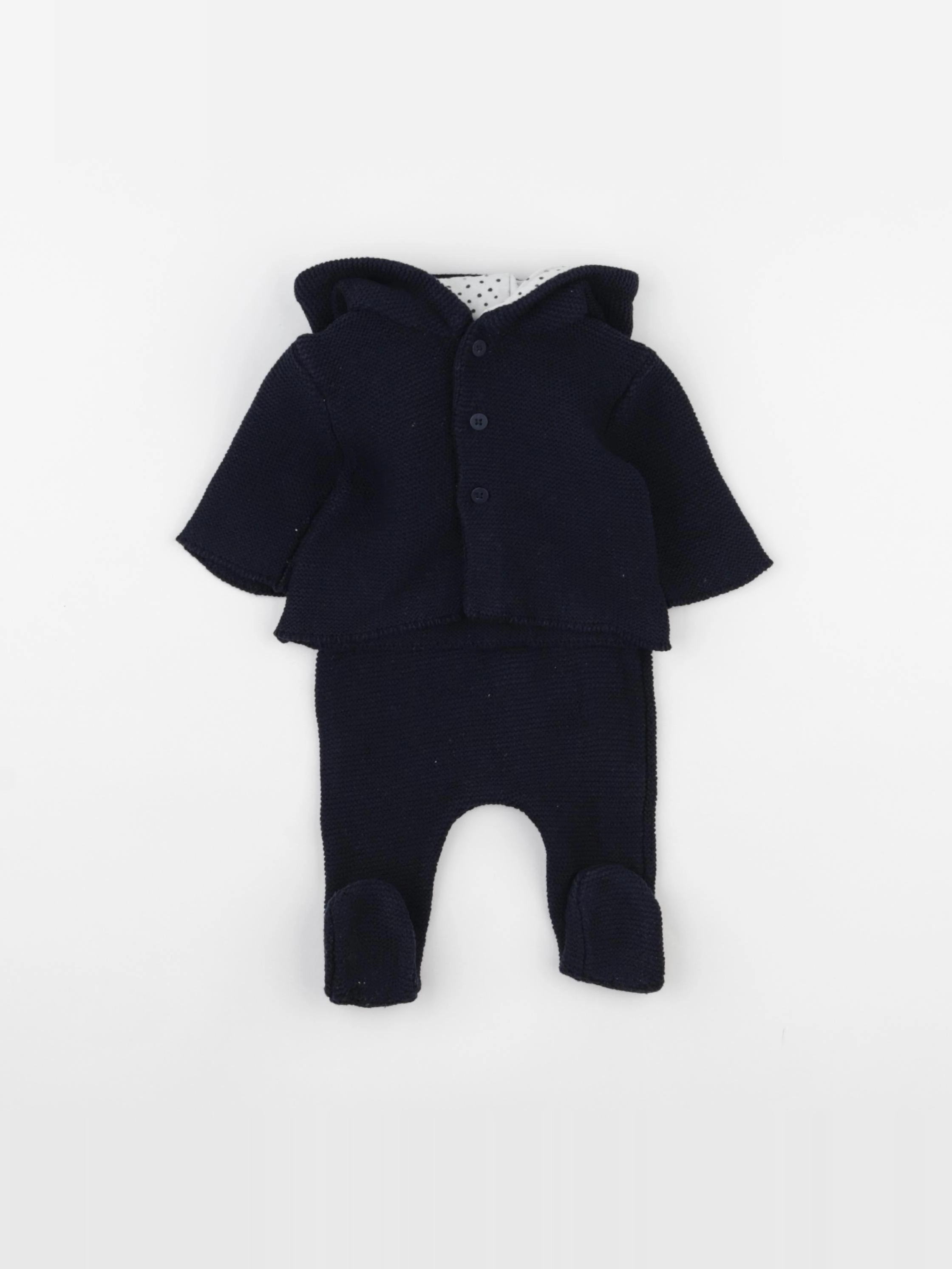 Vertbaudet - ensemble bleu - 0 mois