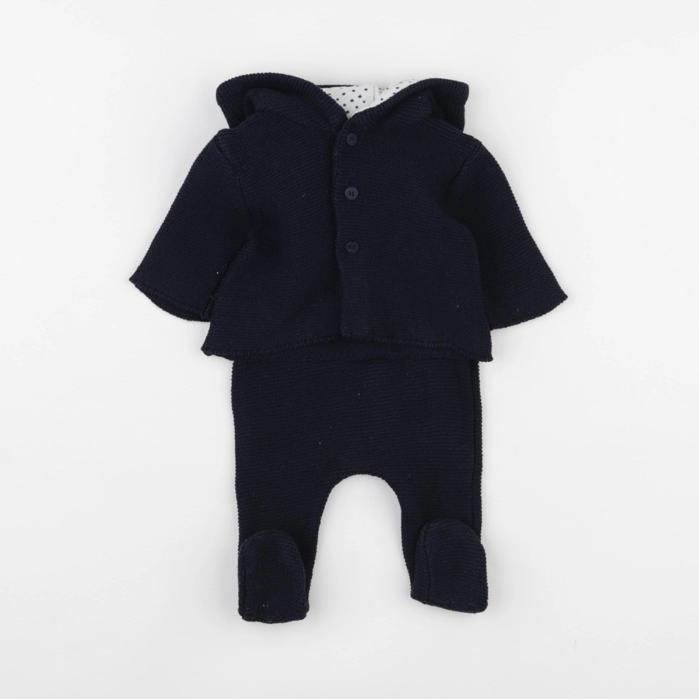 Vertbaudet - ensemble bleu - 0 mois