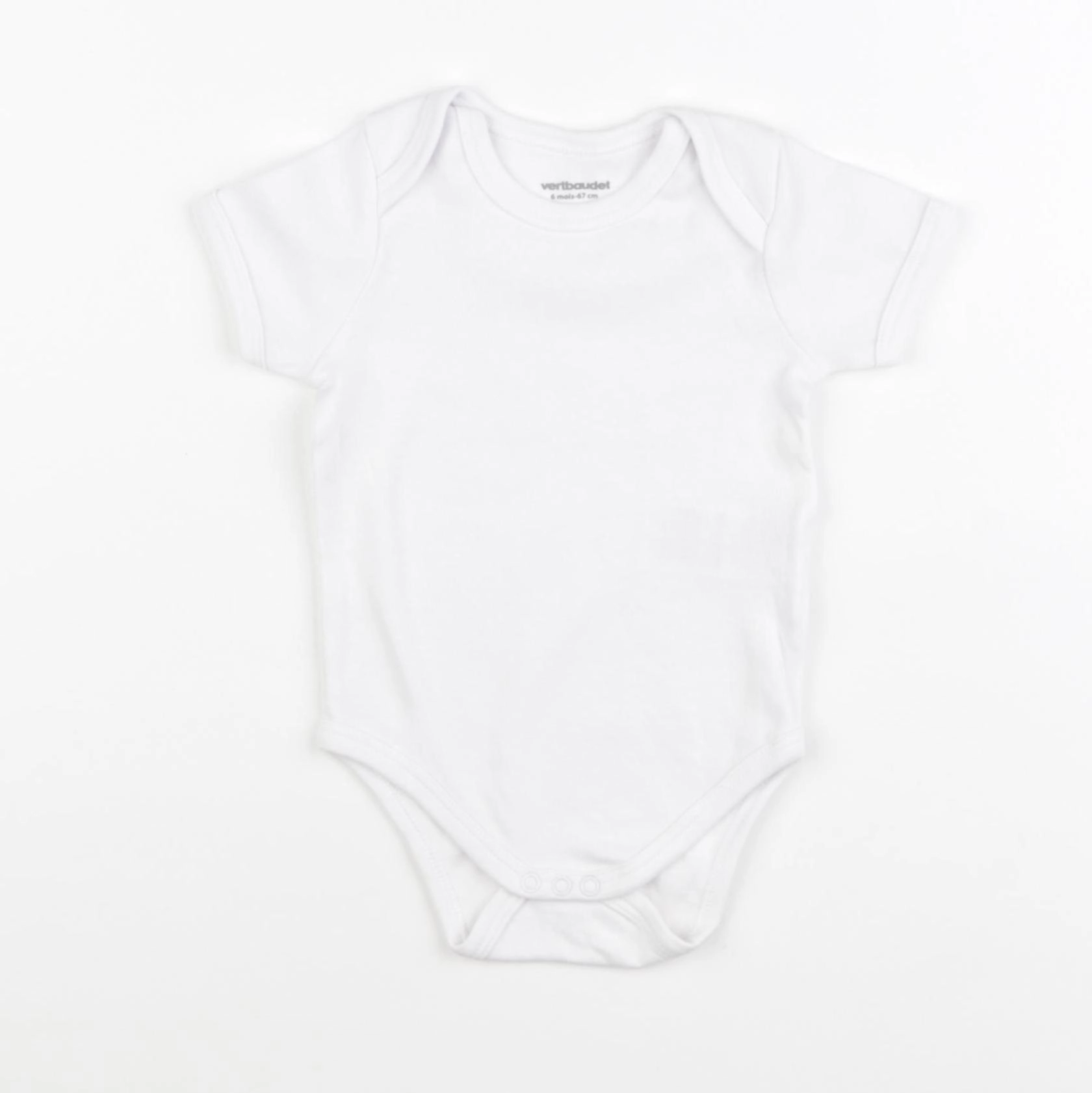 Vertbaudet - body blanc - 6 mois