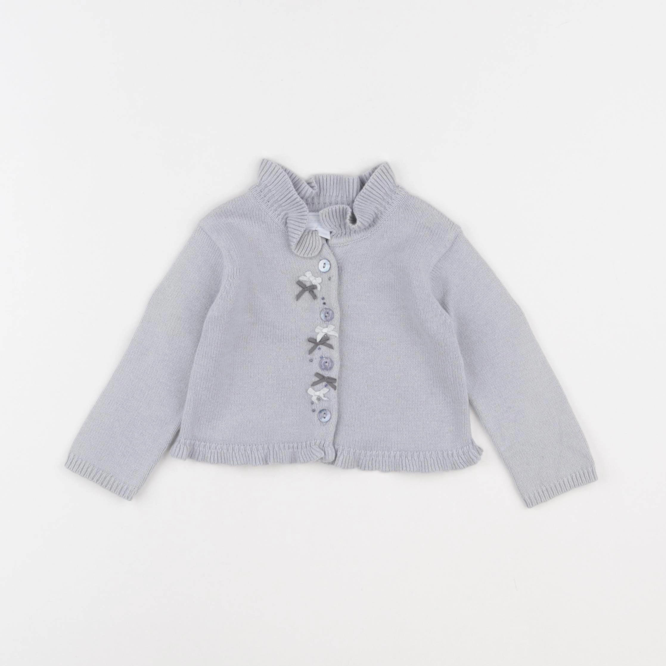 Tartine & Chocolat - gilet bleu - 6 mois