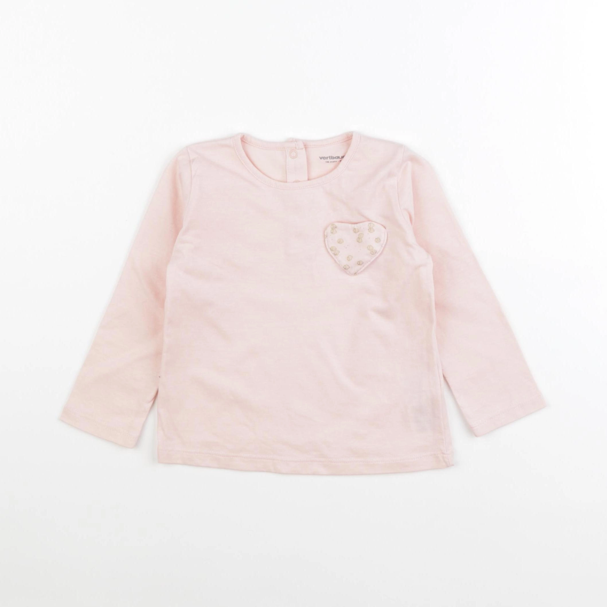 Vertbaudet - tee-shirt rose - 18 mois